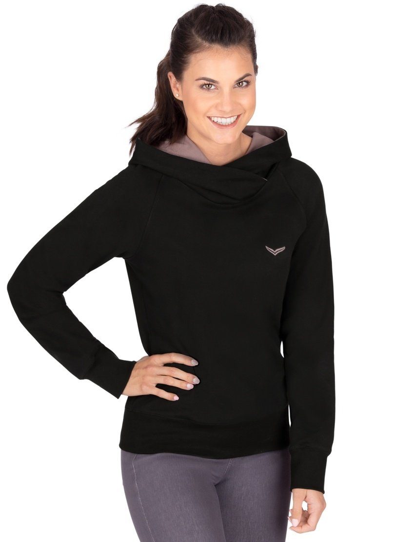 Trigema Sweatshirt TRIGEMA Modischer Hoodie aus Biobaumwolle (kbA)