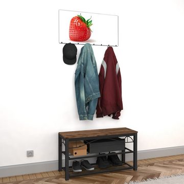 Primedeco Garderobenpaneel Magnetwand und Memoboard aus Glas Eine Erdbeere
