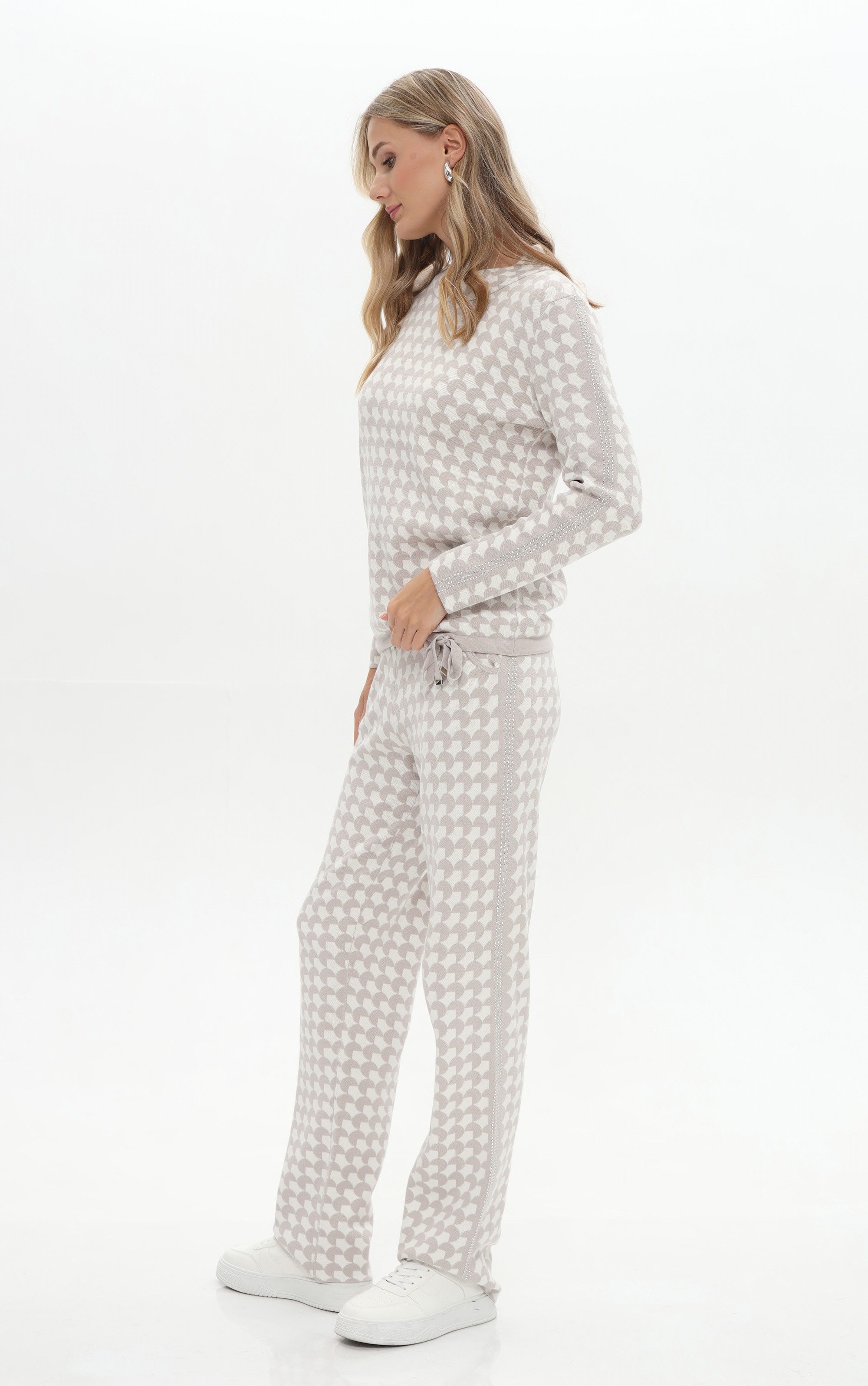 Passioni Strickhose im geraden Schnitt und elastischem Bund günstig online kaufen