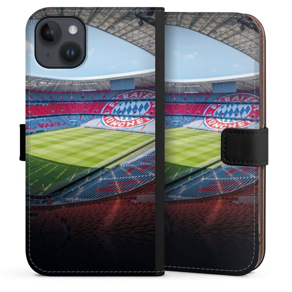 DeinDesign Handyhülle FC Bayern München FCB Stadion Stadion FC Bayern - Color, Apple iPhone 14 Plus Hülle Flip Case Klapphülle Handytasche Leder