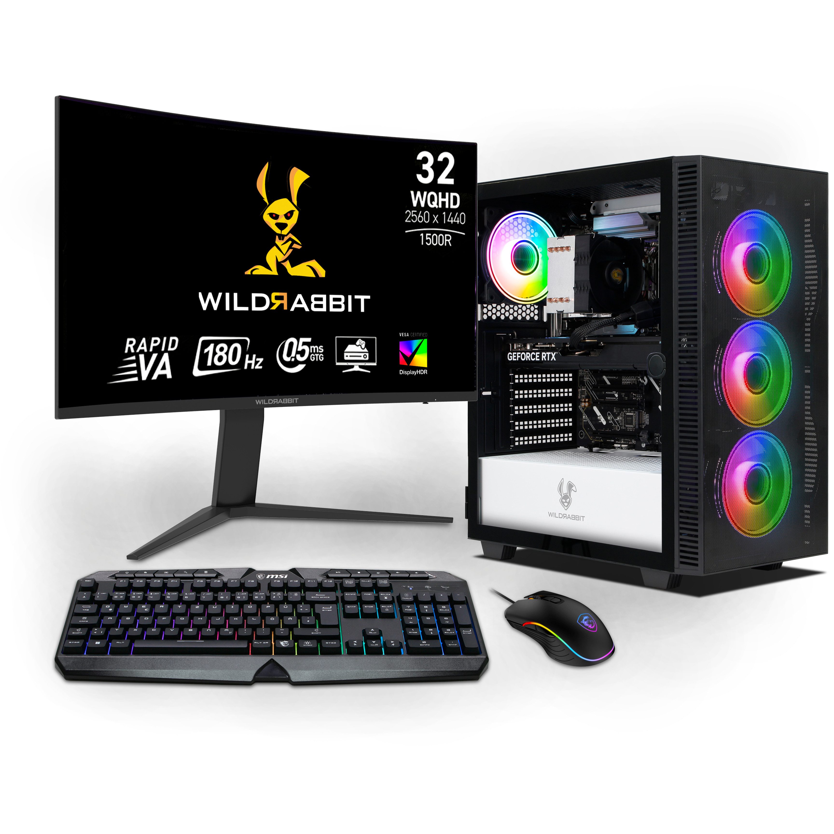 ANKERMANN-PC Wildrabbit Ultra Bundle PC-Set (Intel Intel Core Ultra Intel Core Ultra 265 KF, GeForce RTX 5070, 32 GB RAM, 1000 GB SSD, Luftkühlung)