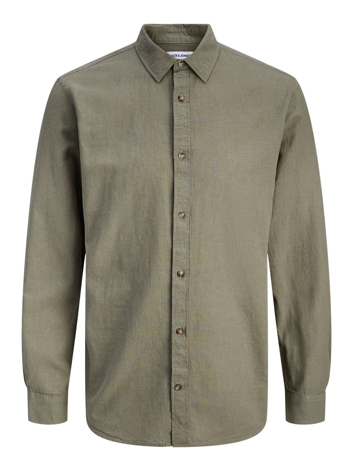 Jack & Jones Langarmhemd JJESUMMER LINEN BLEND (1-tlg)
