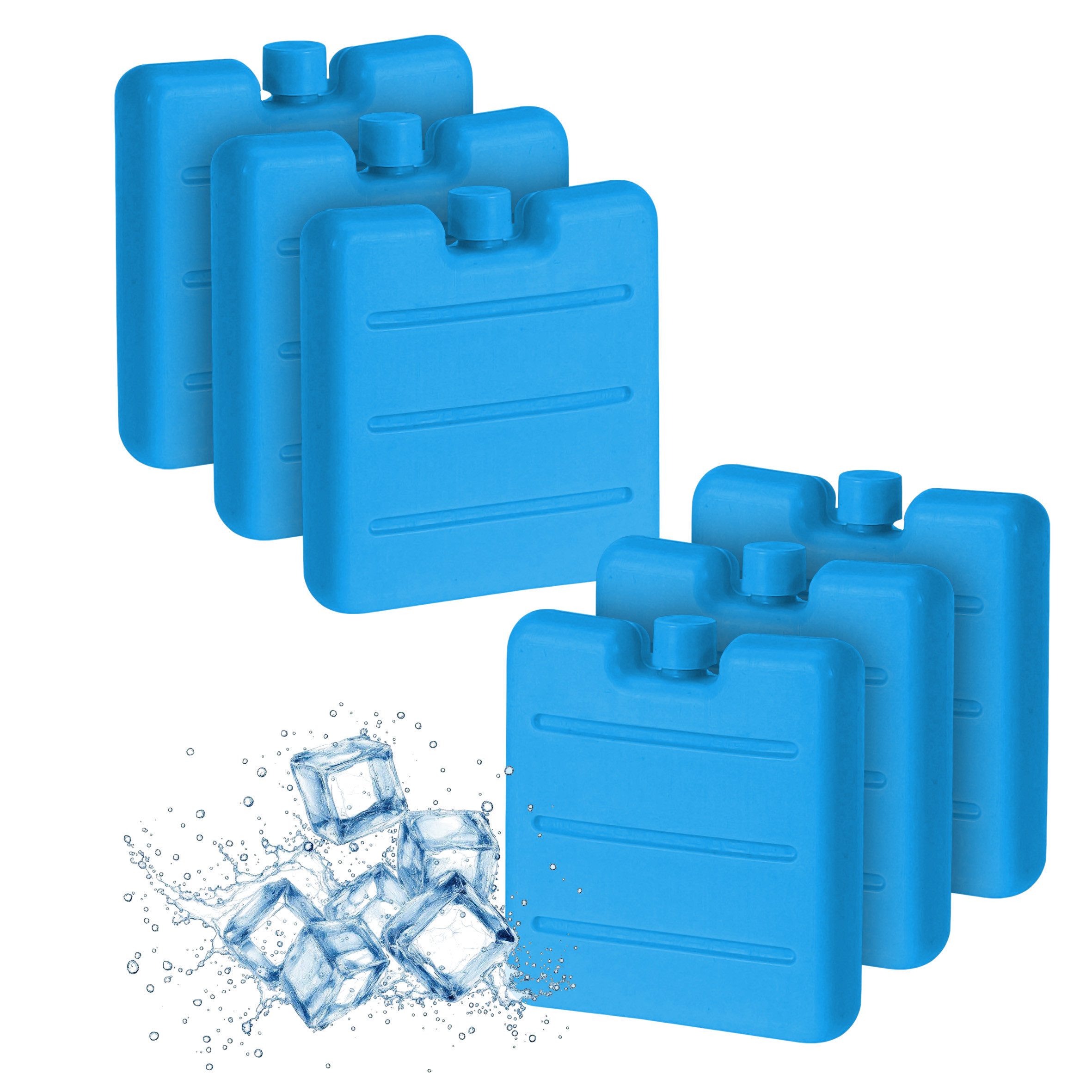 Kühlakku Mini Kühlakkus 6er Set in blau - je 8 x 7 cm
