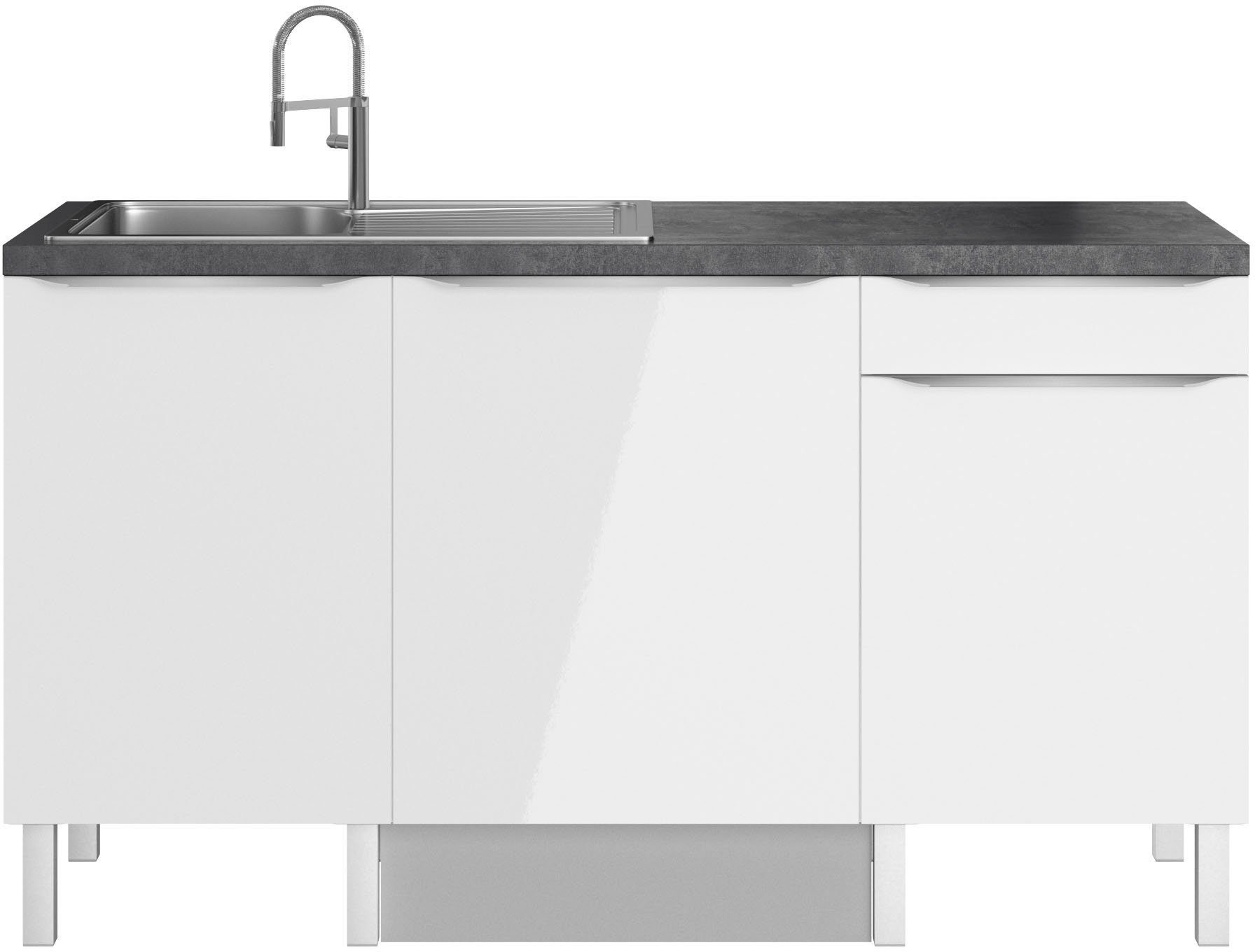 OPTIFIT Küche Lilly2, Breite Arbeitsplatte mm cm, mit mit starker 38 160 E-Geräten, wahlweise
