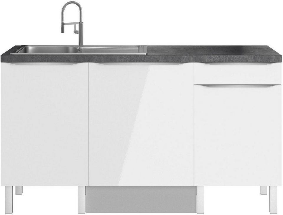 OPTIFIT Küche Lilly2, Breite 160 cm, wahlweise mit E-Geräten, mit 38 mm  starker Arbeitsplatte