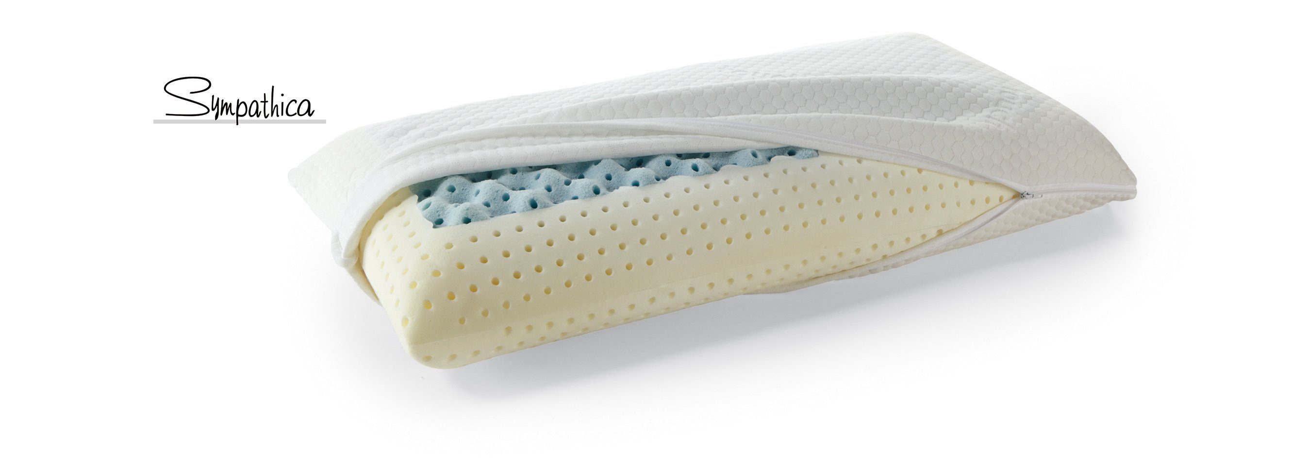 Betten Hofmann Reisekissen Sympathica Visco Stützkissen Dual Fresh Waben kühlend weiß in Reisetas, 1-tlg.