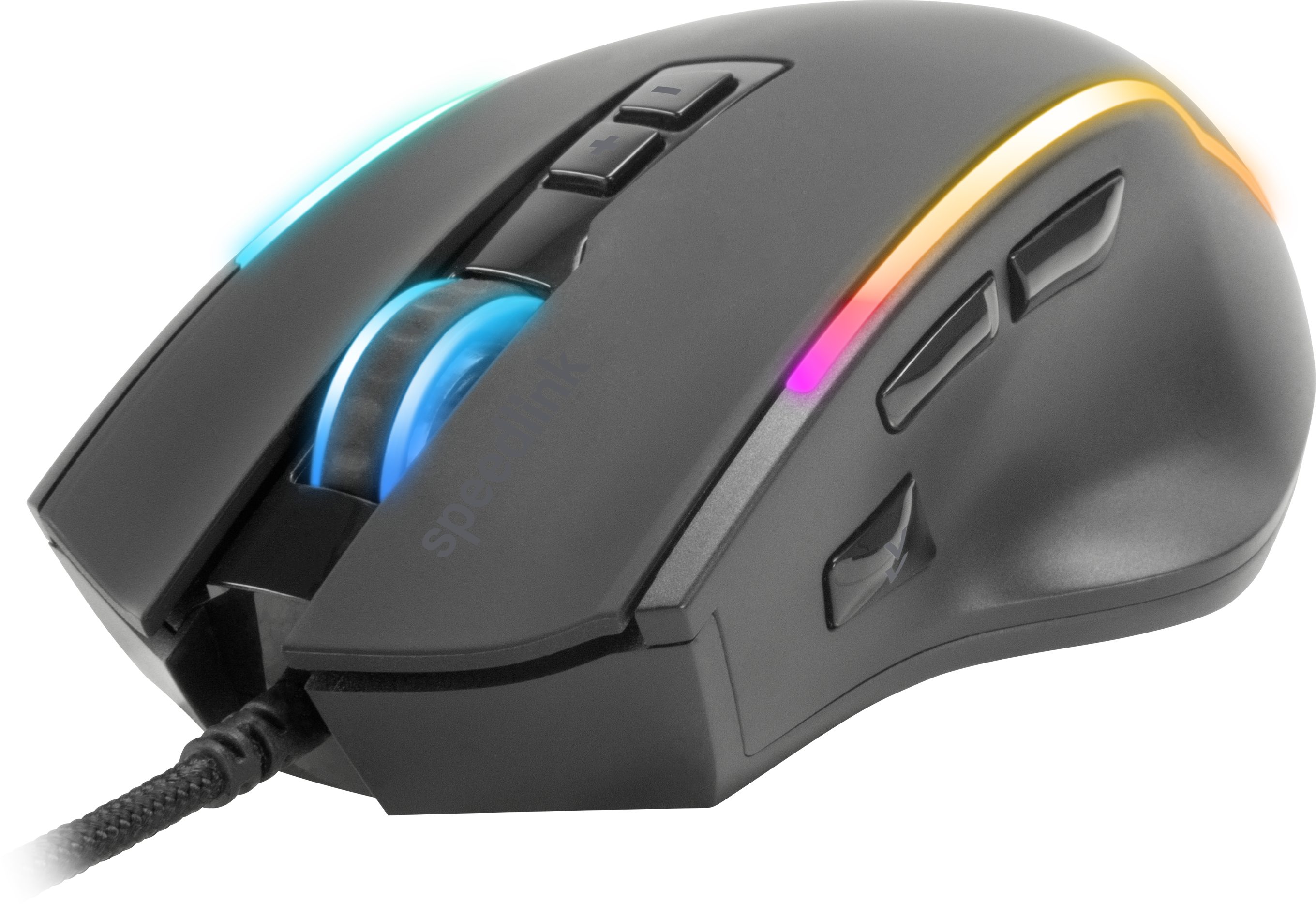Speedlink DECUS NX gummierte, RGB beleuchtete Gaming-Maus (konfigurierbare RGB Beleuchtung)