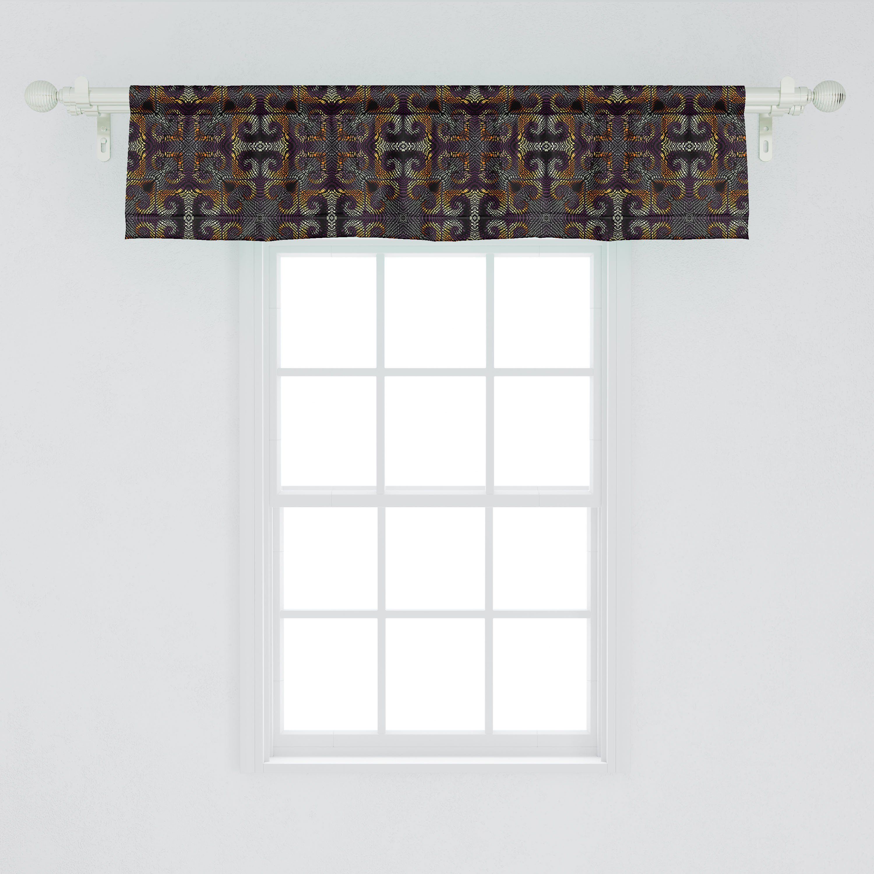 Scheibengardine Vorhang Volant Mosaik Küche Dekor Schlafzimmer Microfaser, Inspired Abakuhaus, mit für Unregelmäßige Abstrakt Stangentasche