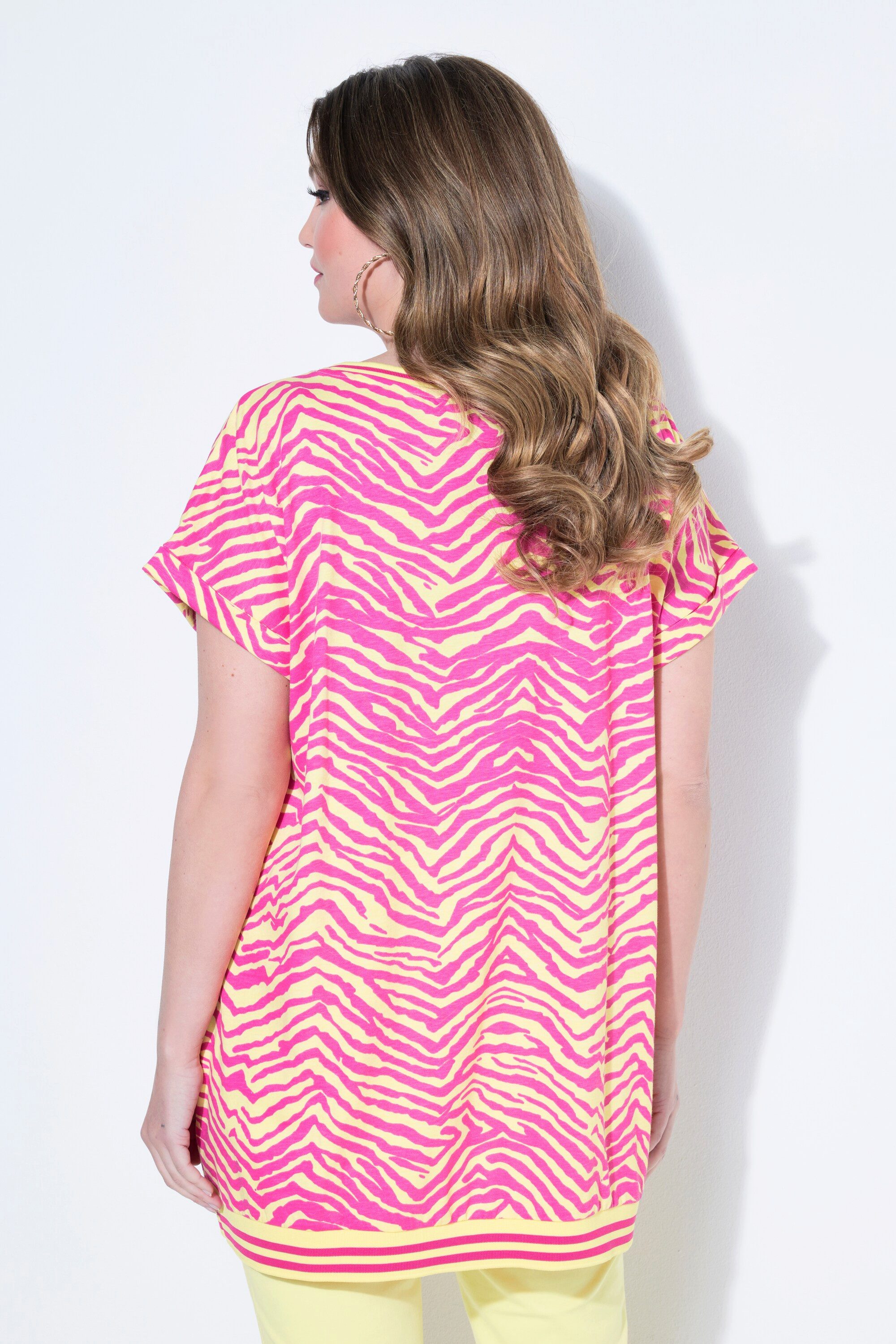 MIAMODA T-Shirt T-Shirt oversized Zebra Rundhals