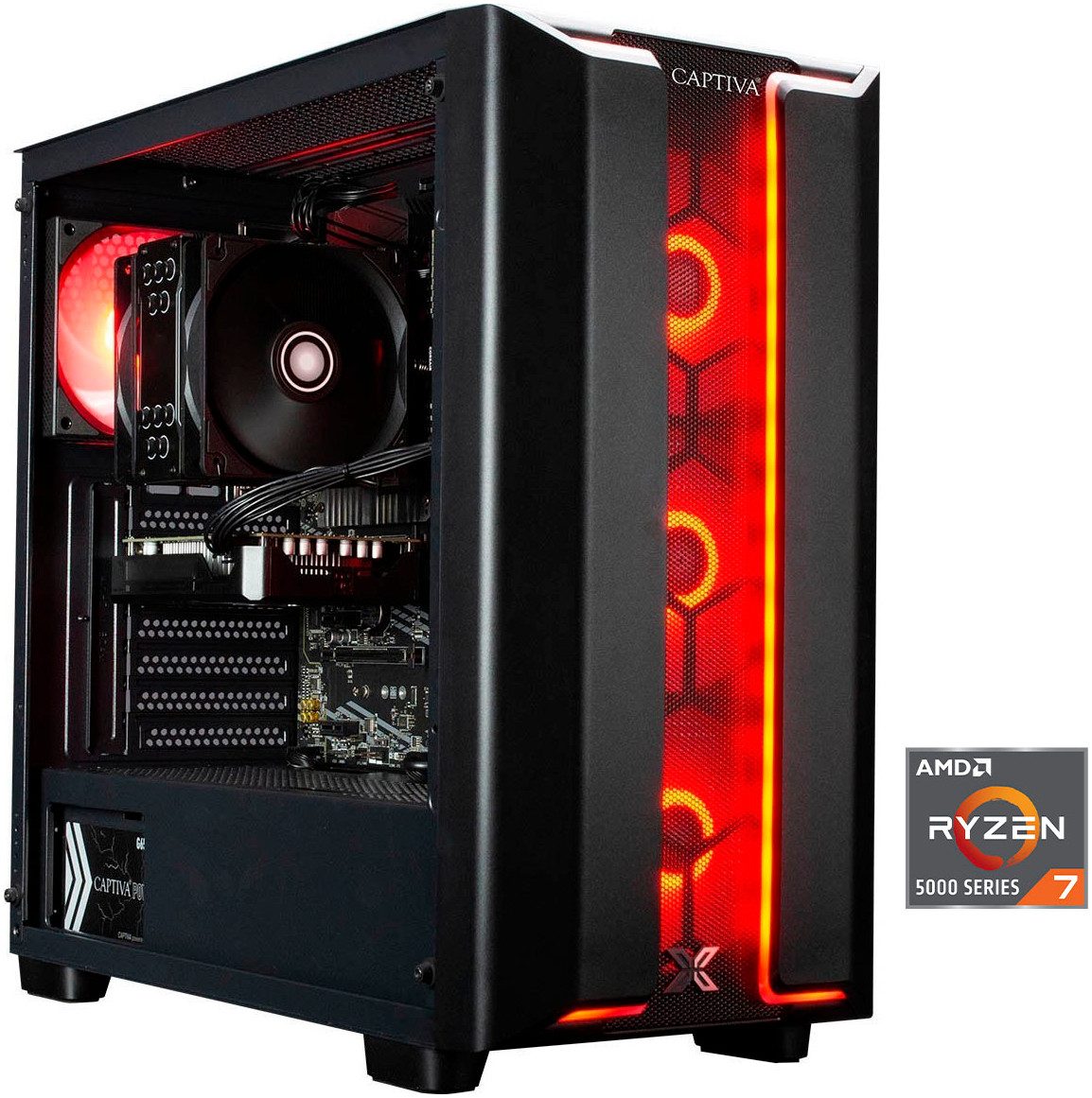CAPTIVA Highend Gaming R94-123 Gaming-PC (AMD Ryzen 7 5700X, GeForce RTX 5070, 16 GB RAM, 1000 GB SSD, Luftkühlung)