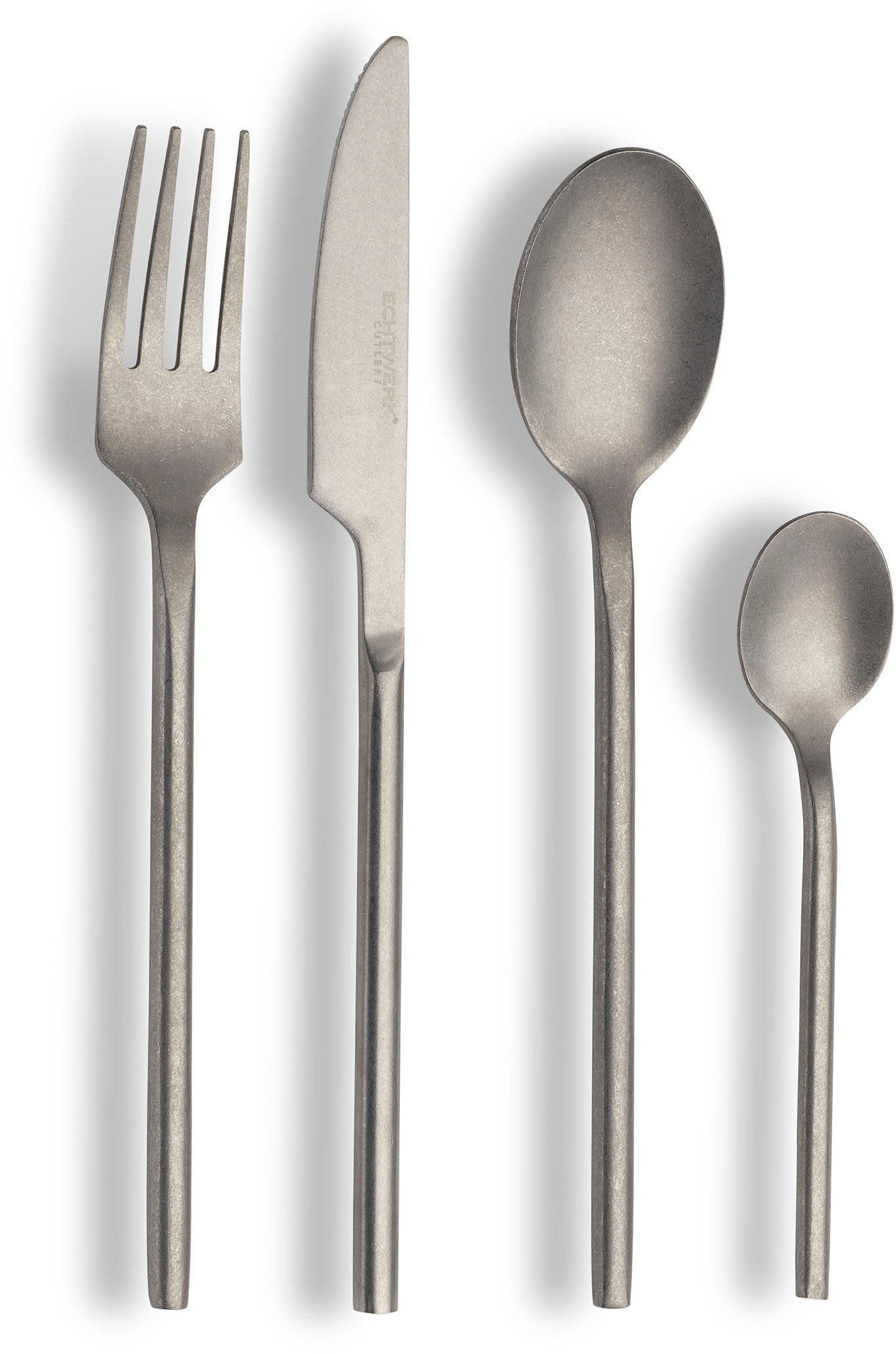 ECHTWERK Besteck-Set Tafelbesteck „Vintage“ 16tlg - stonewashed (16-tlg), 4 Personen, Chromnickelstahl 18/10, hochwertig, Vintage-Look