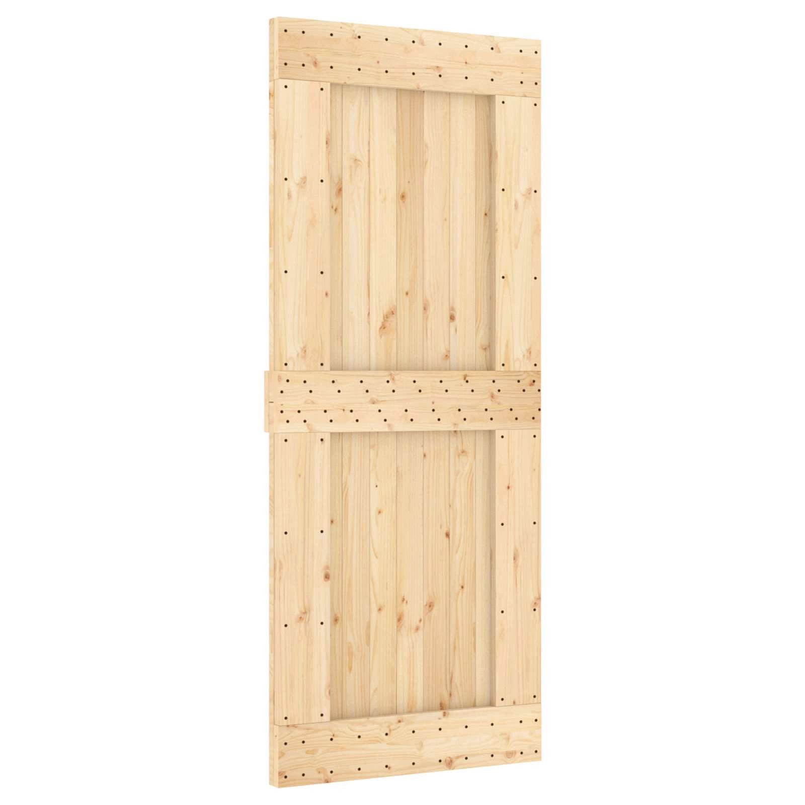 vidaXL Schiebetür Schiebetür NARVIK 85 x 210 cm (213,5 cm) Natürlich und Schwarz (1-St)
