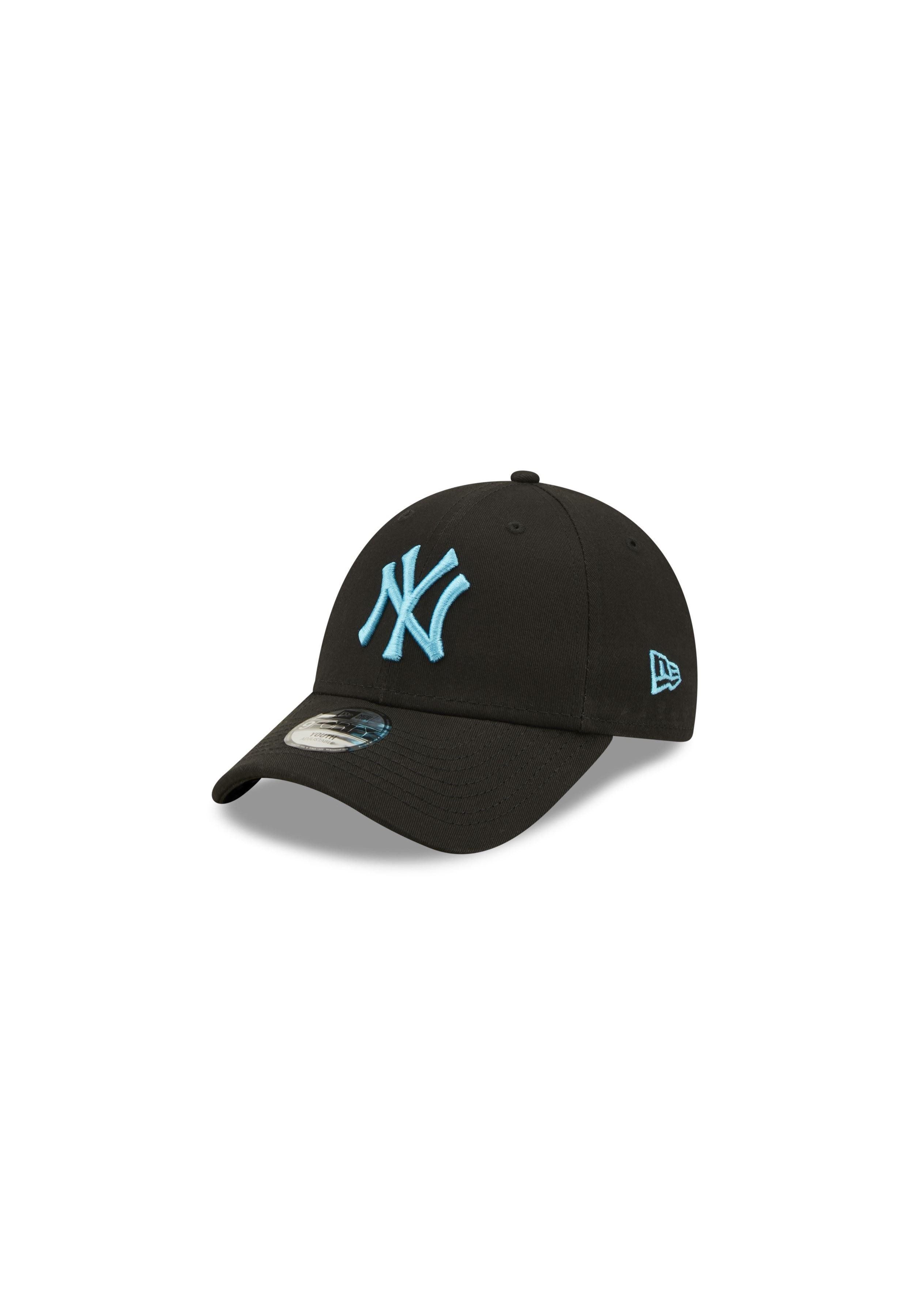 New Era Baseball Cap New York Yankees Neon Pack Black Neon Blue 9Forty Adjustable Kids Cap (1-St)