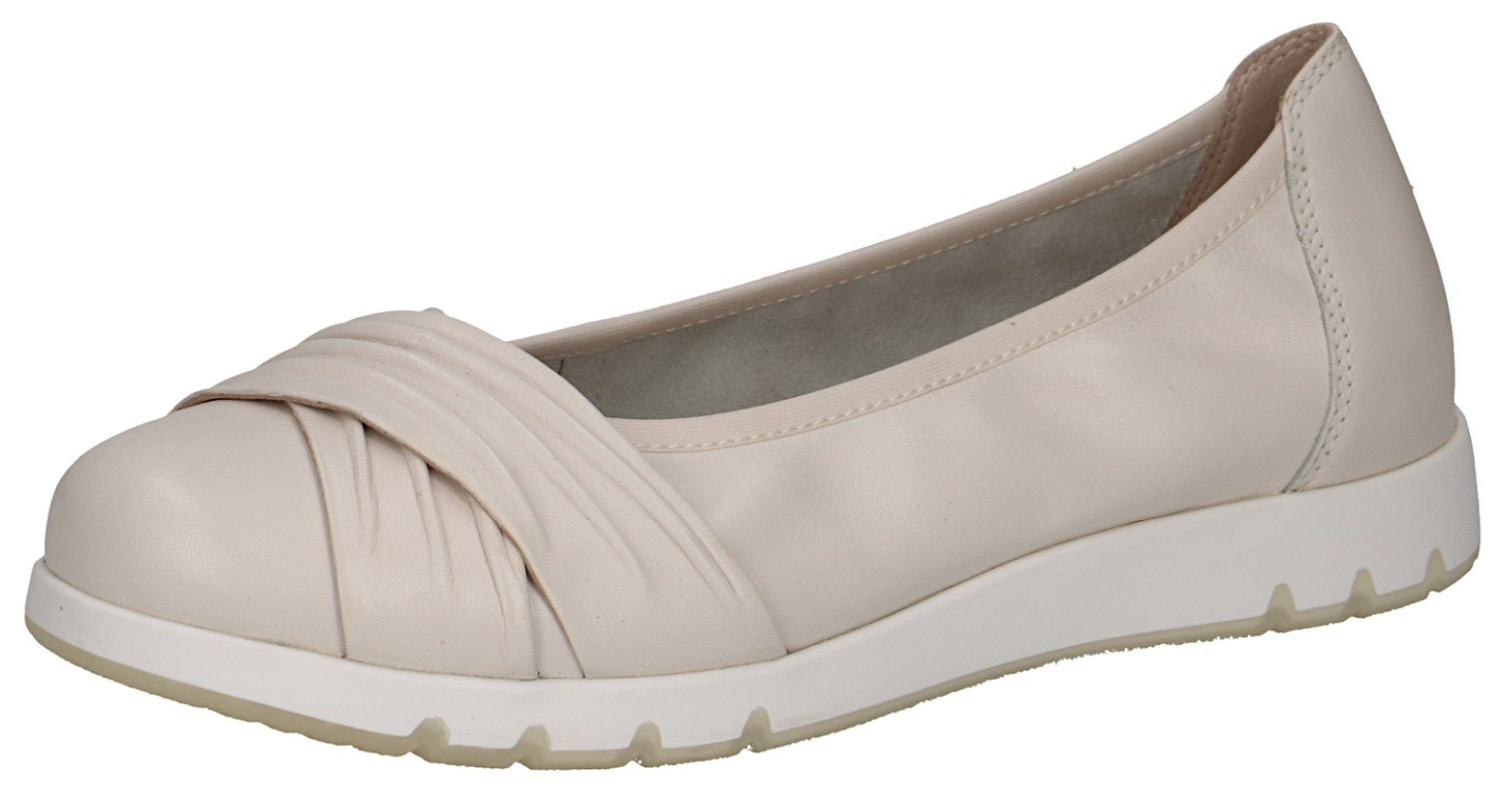 9-22118-44 170 Offwhite Nappa Ballerina