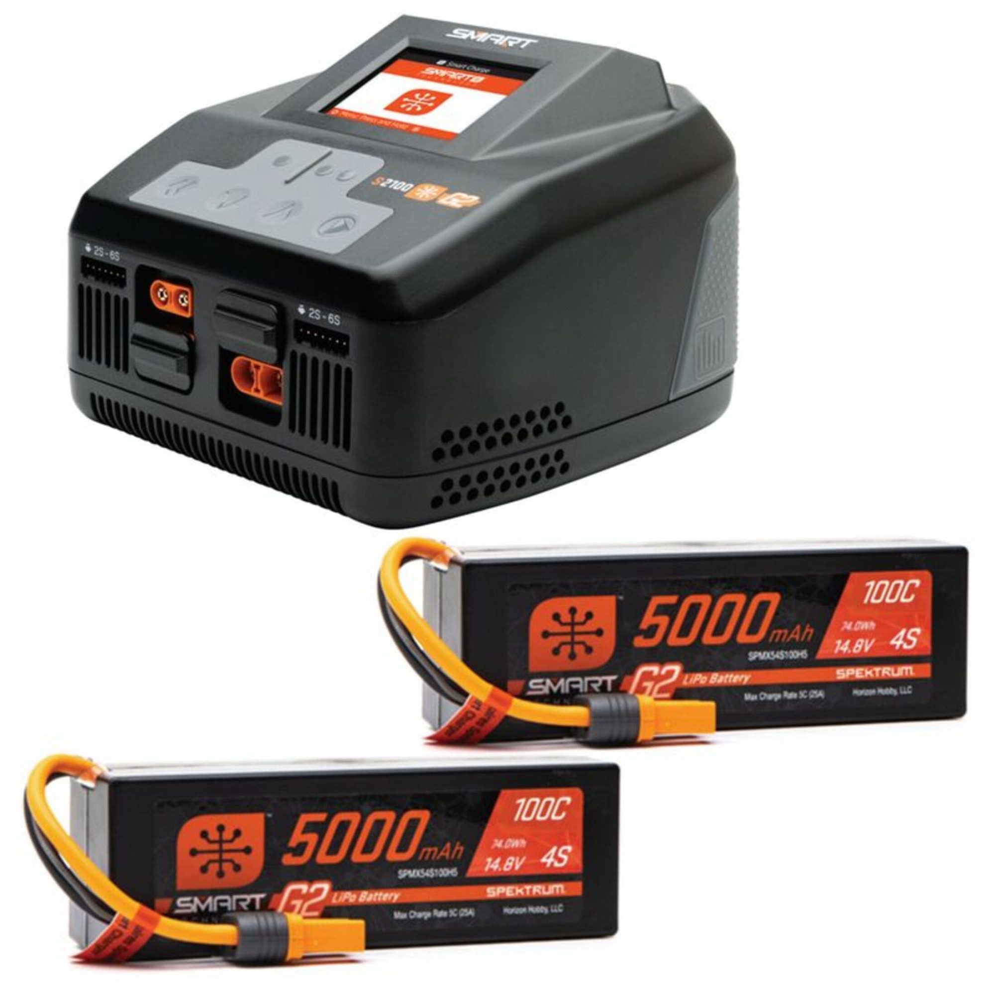 Spektrum Spektrum Smart Powerstage 6S Bundle mit 2x LiPo Akkus & 100W Ladegerät RC-Fernsteuerung