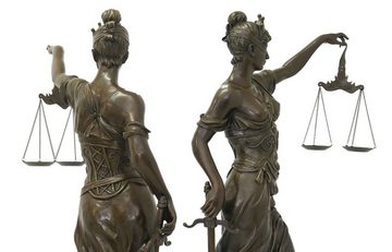 AFG Dekoobjekt Justitia Figur Bronze Göttin des Rechtwesens auf Marmor
