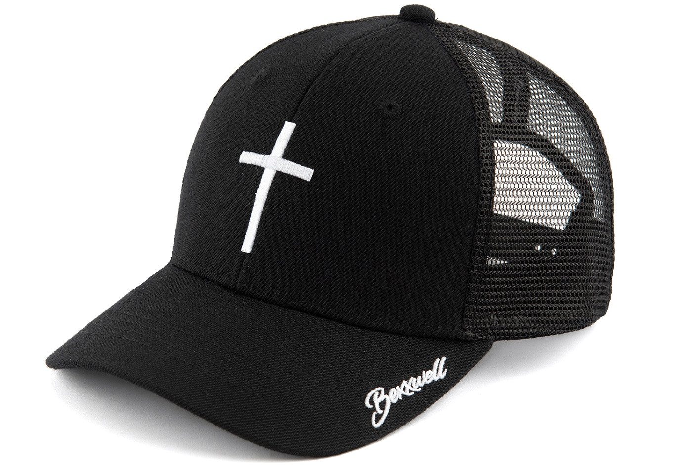 Bexxwell Trucker Cap mit Kreuz-Stickerei (optimale Passform, Unisex, Baseba günstig online kaufen