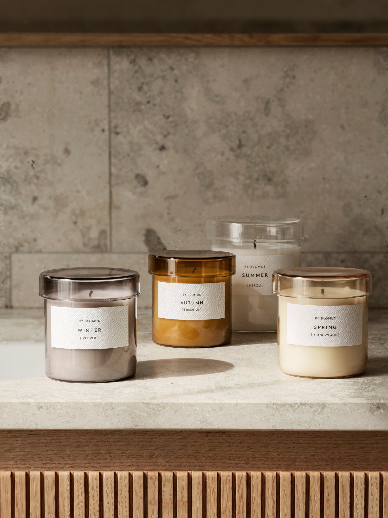 blomus Duftkerze -VALOA- Kerze im Glas mit Deckel, Dekokerze, Aromakerze, aus 100 % Soja Wachs