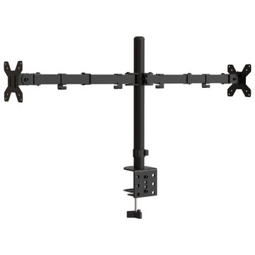 vidaXL Tischhalterung für 2 Monitore Schwarz Stahl VESA 75/100 mm TV-Wandhalterung