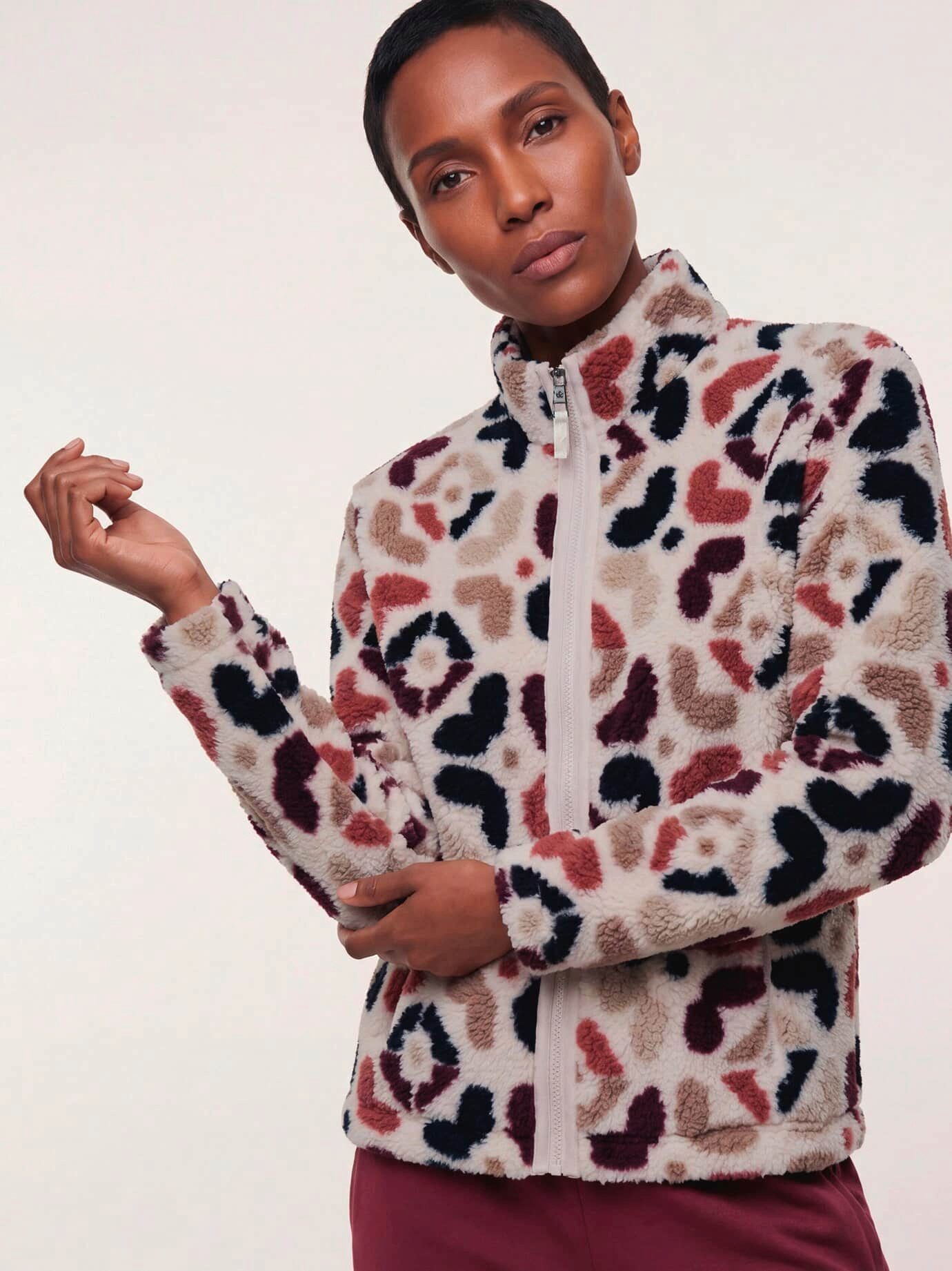 Walbusch Fleecejacke Damen Jacke aus Teddyfleece Stehkragen, pflegeleicht, wärmend