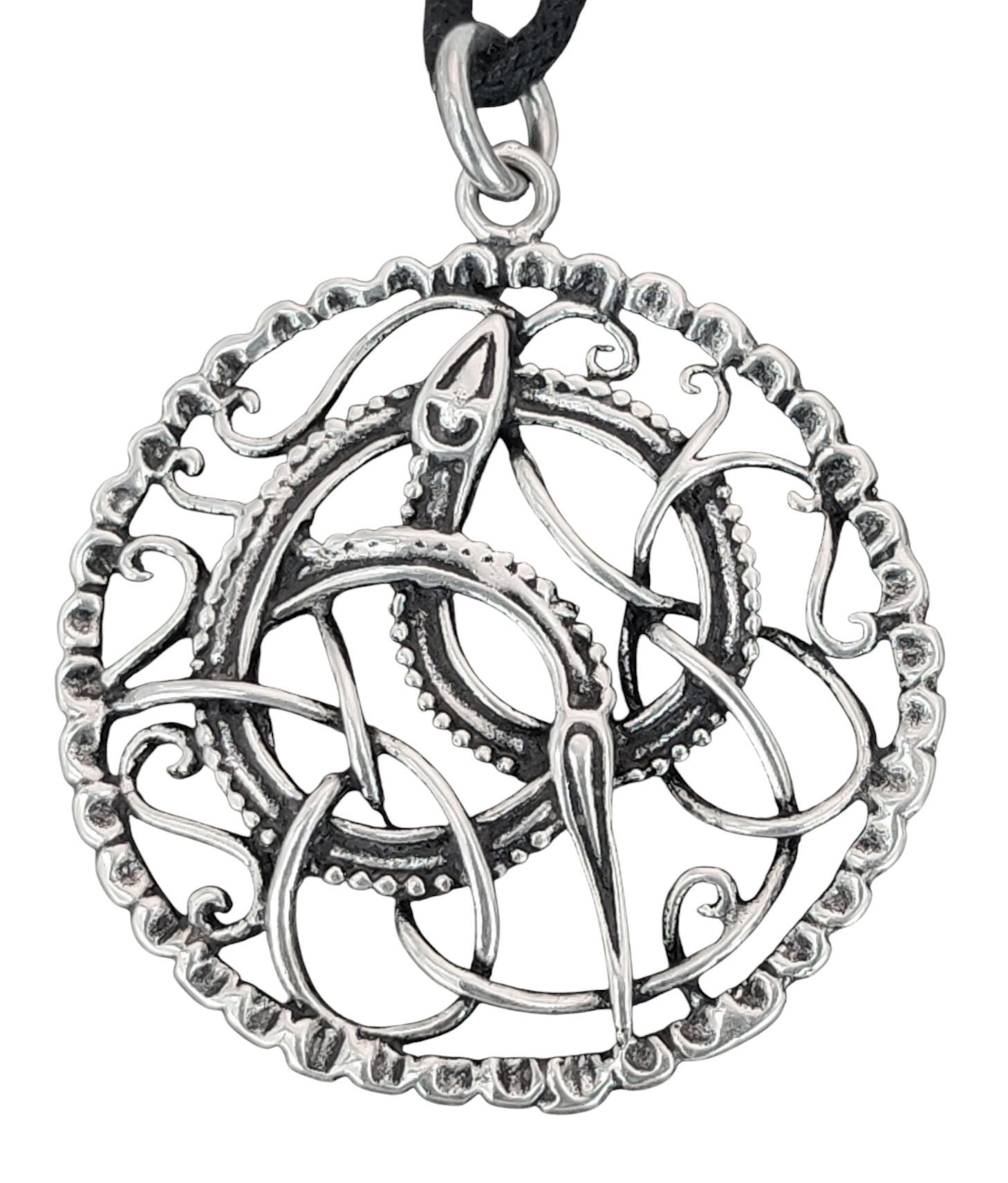 Kiss of Leather Kettenanhänger Große Midgardschlange 925 Silber Anhänger Midgard Schlangen