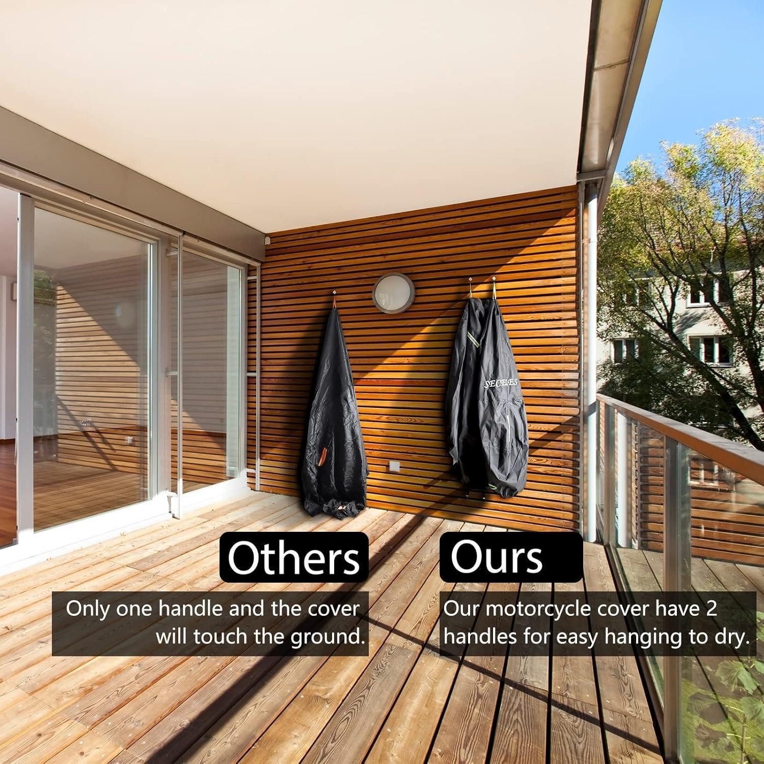 LuxusKollektion Schutzplane Motorradabdeckplane 300D Fluoreszierendes Grün 1XL (230 x 95 x 125 cm)