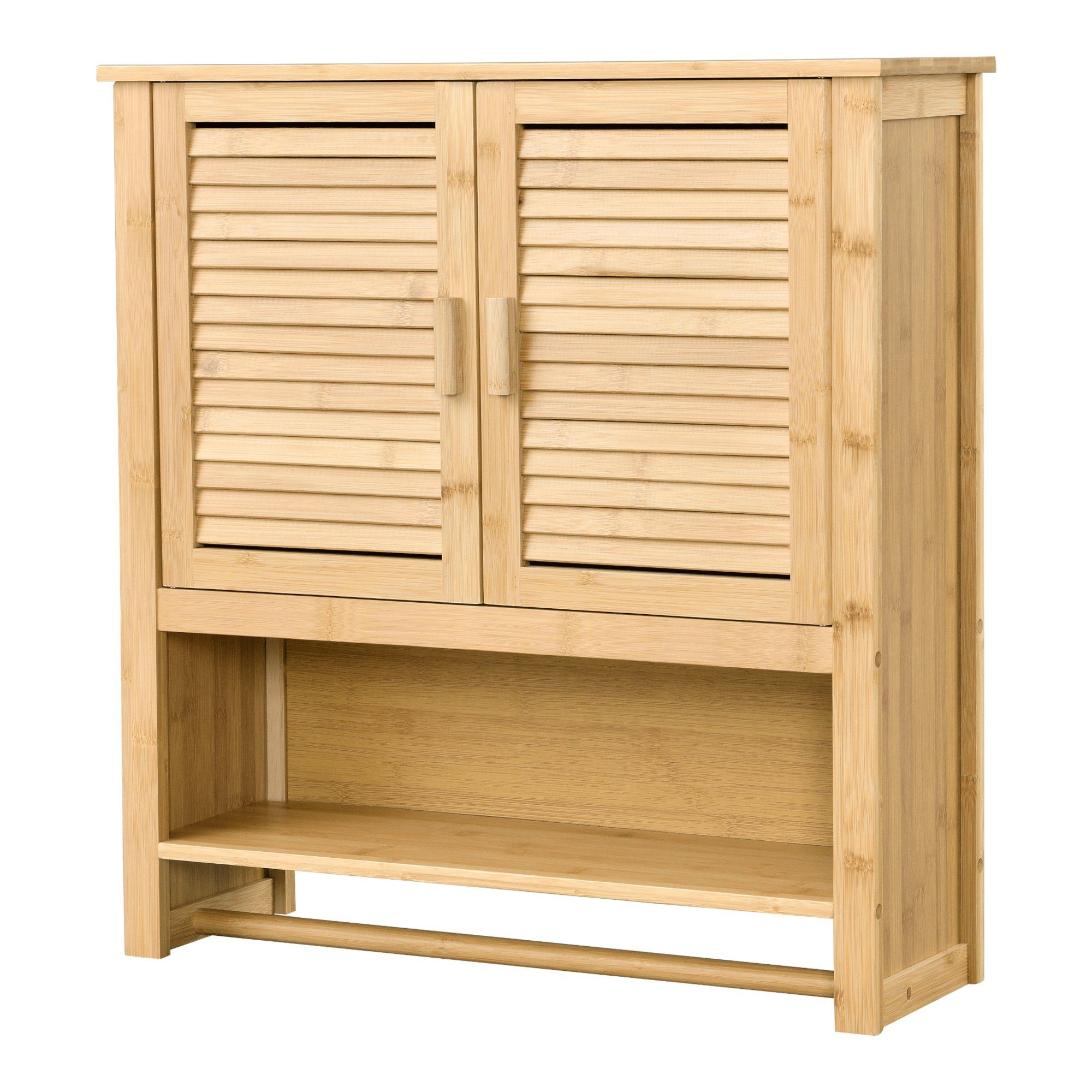 en.casa Hängeschrank Tyresö Bambus-Badschrank 66x62x20cm mit günstig online kaufen