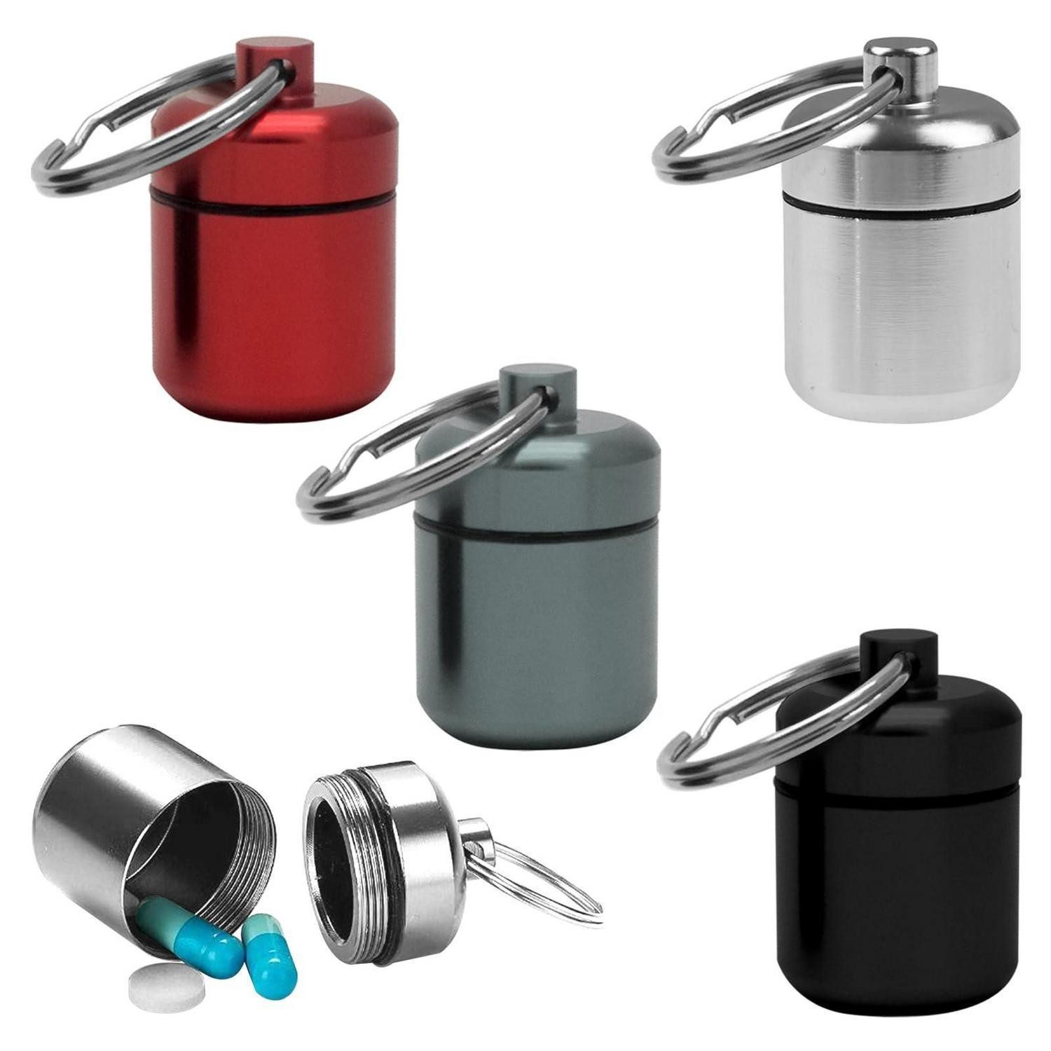 LuxusKollektion Pillendose Pillendosen Set Schlüsselanhänger wasserdicht 4St. (4 St)