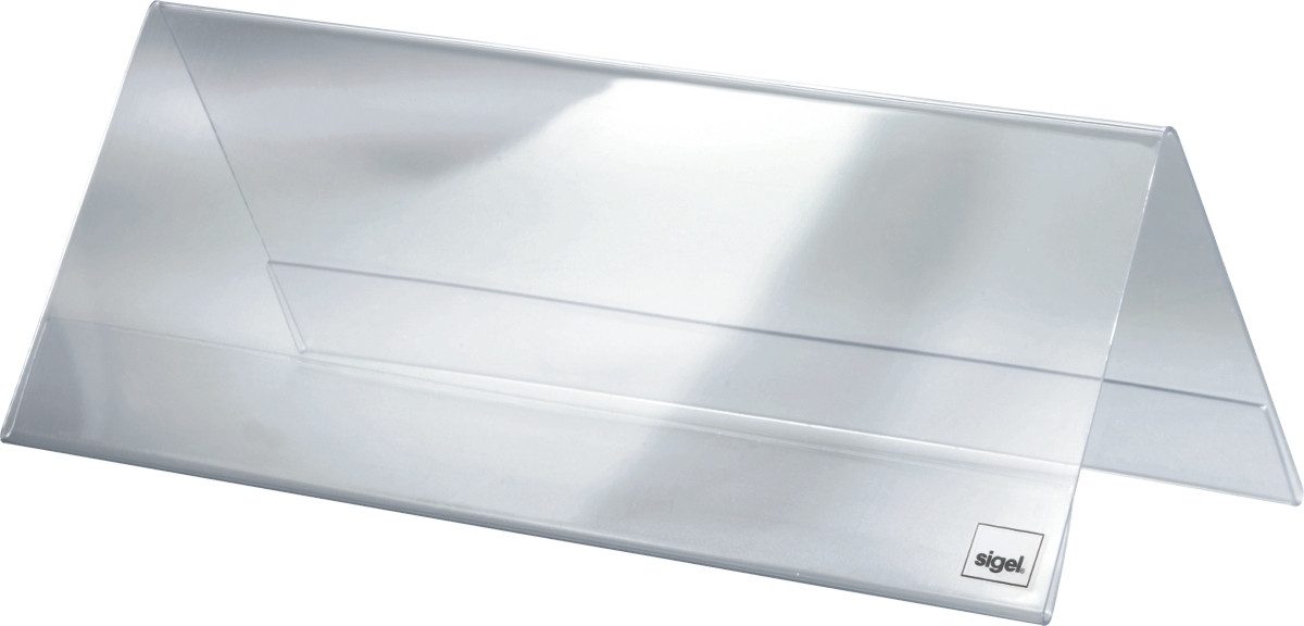 Stehsammler Tischaufsteller Dachform glasklar 240x90mm VE=5 Stück