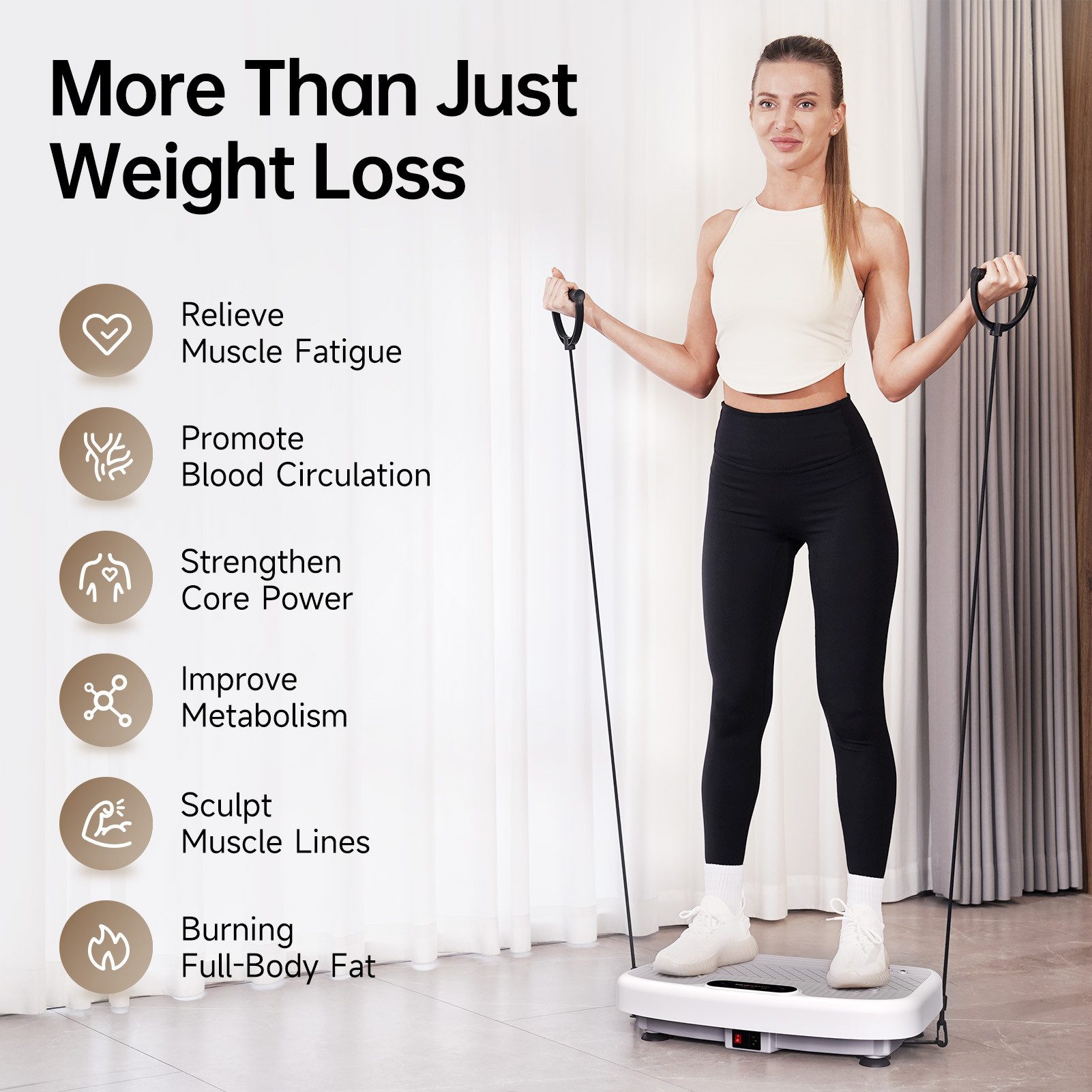 JOROTO Vibrationsplatte JOROTO leise und rutschfeste Vibrationsplatte für zu Hause