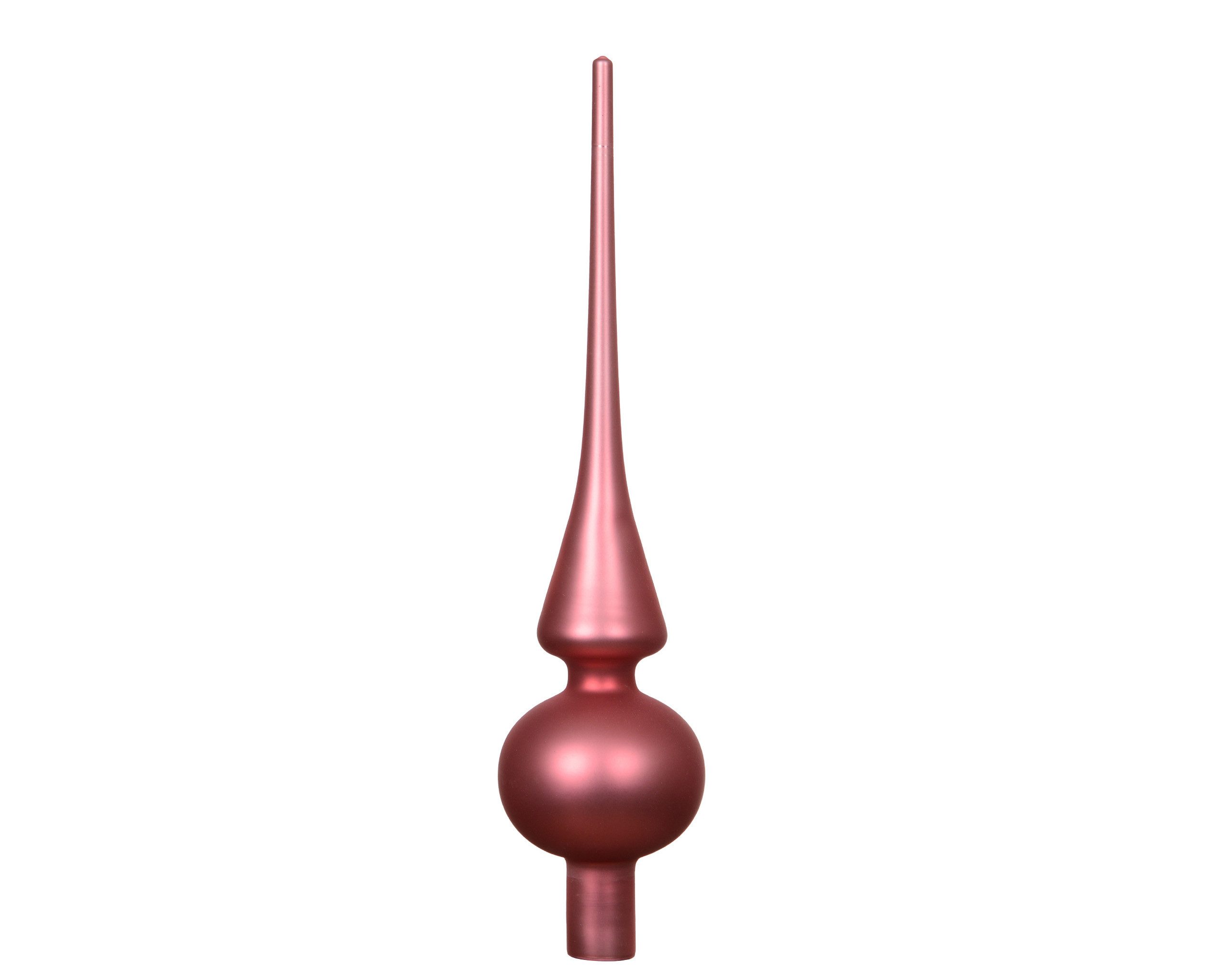 Kaemingk Christbaumspitze, Christbaumspitze Glas 26cm - Blütenrosa matt