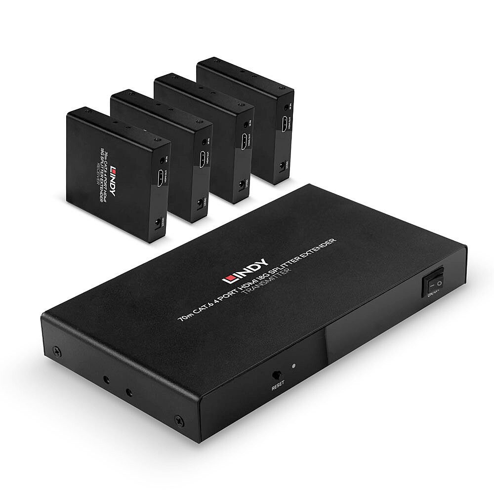 LINDY 70m 4 Port Cat.6 HDMI 4K60 Splitter Extender HDMI-Kabel
