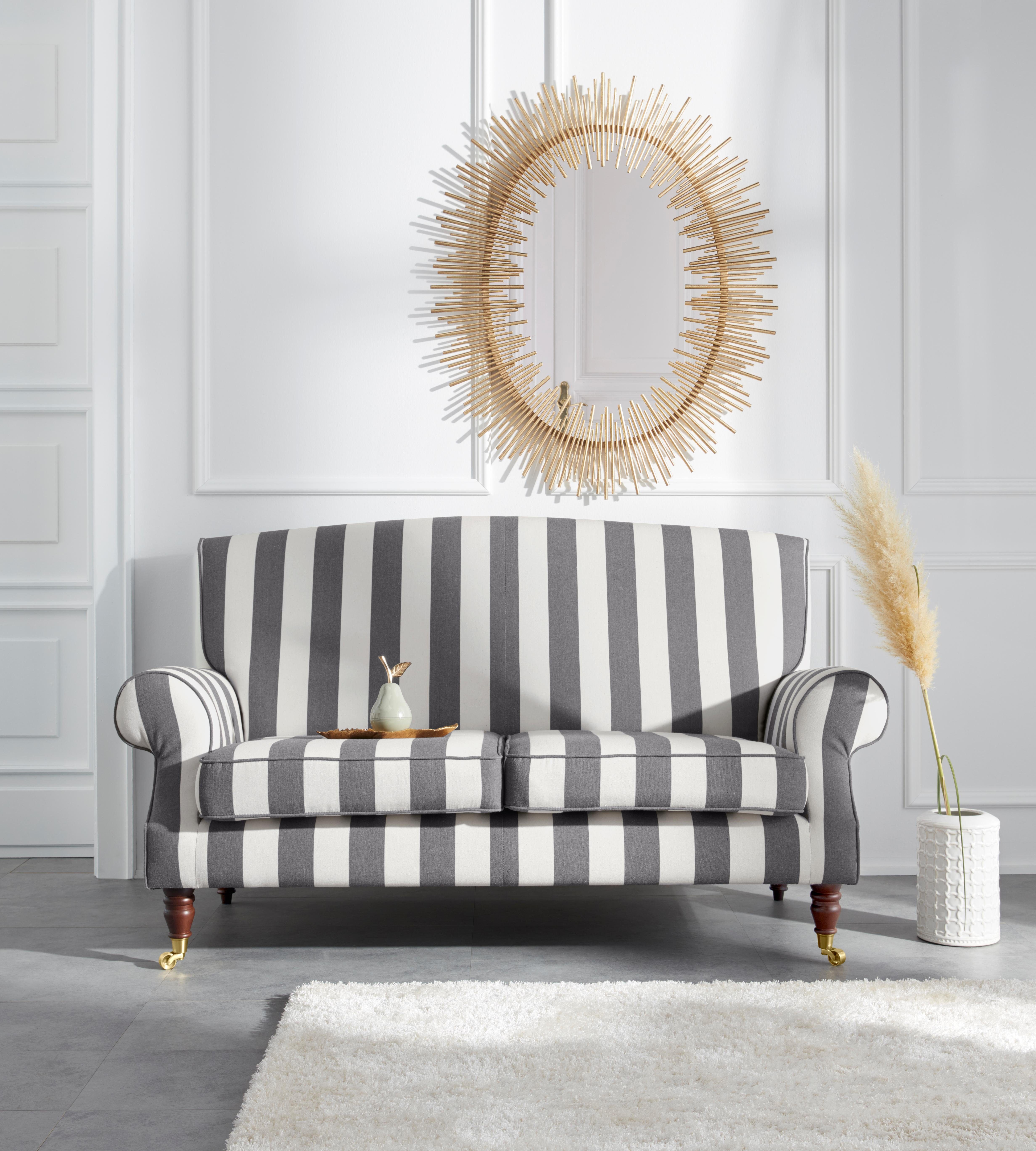 Home affaire 2-Sitzer "Rennes" in Samtoptik oder Baumwoll-Mix günstig online kaufen