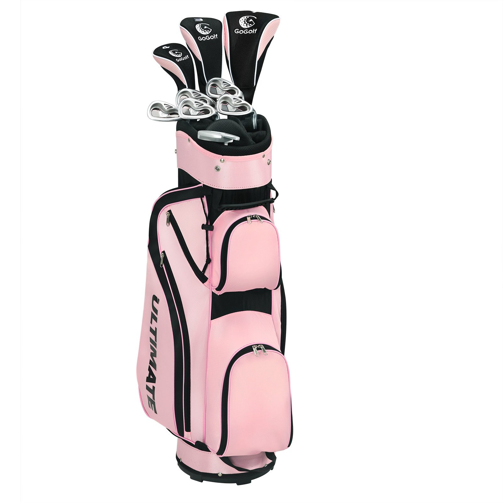COSTWAY Golfschläger + Golfbag Golfset, Damen, 9-teiliges Komplettset