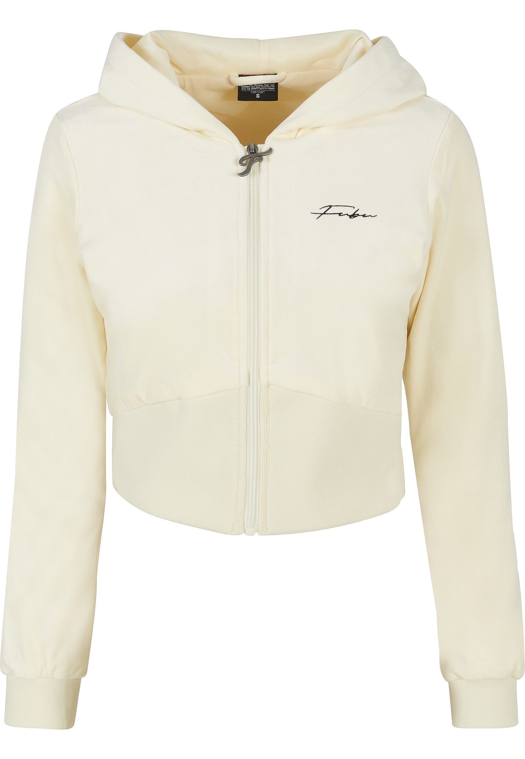 Fubu Kapuzensweatshirt Fubu Damen FW224-020-1 Signature Velours Zip Hoodie offwhite (1-tlg)