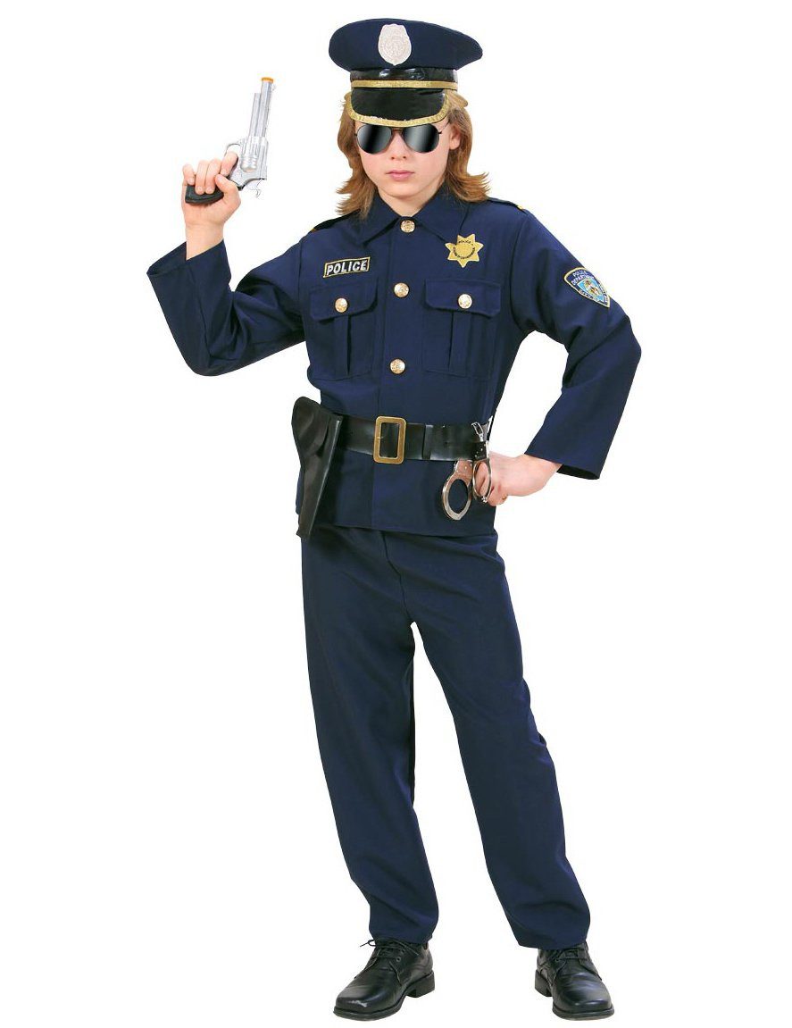 Kostüm Polizisten-Jungenkostüm Uniform blau