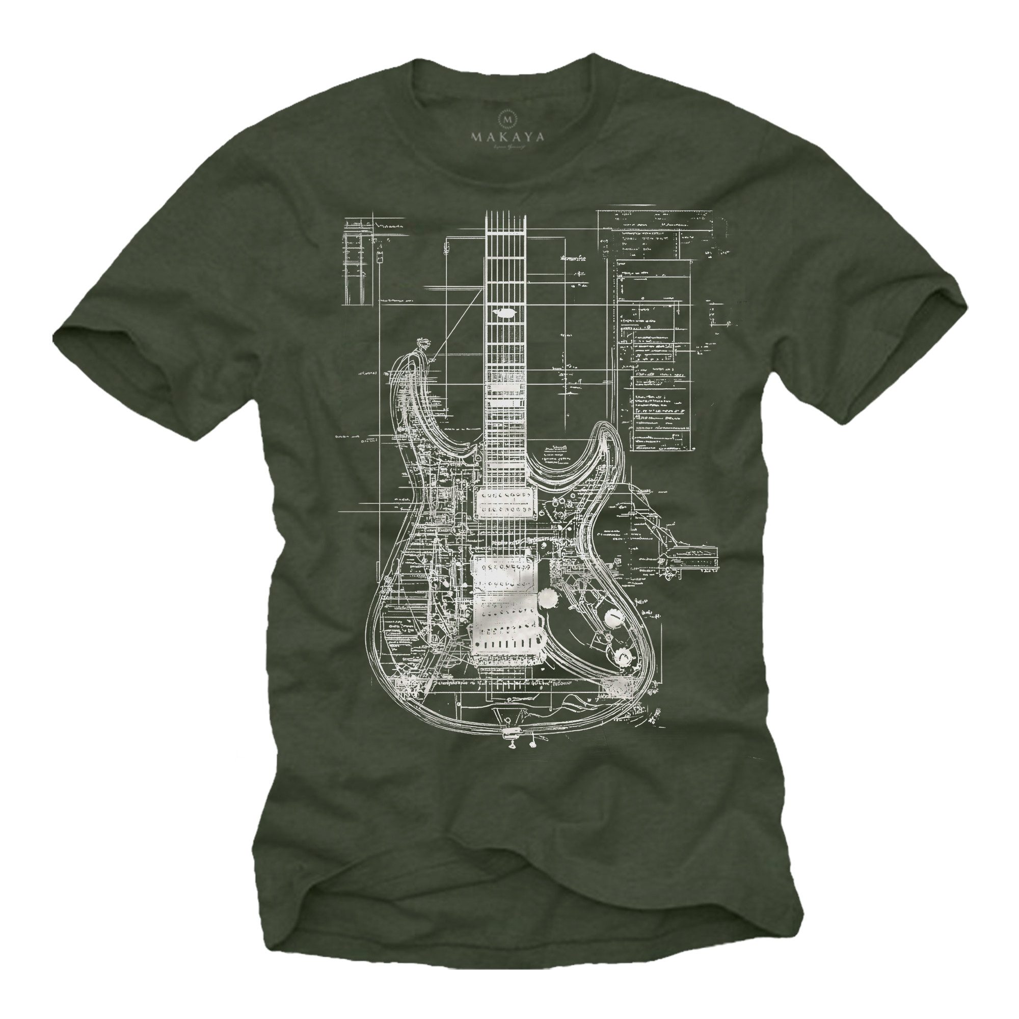 Print-Shirt mit Gitarrenmotiv Herren Musik Geschenke Gitarrenspieler