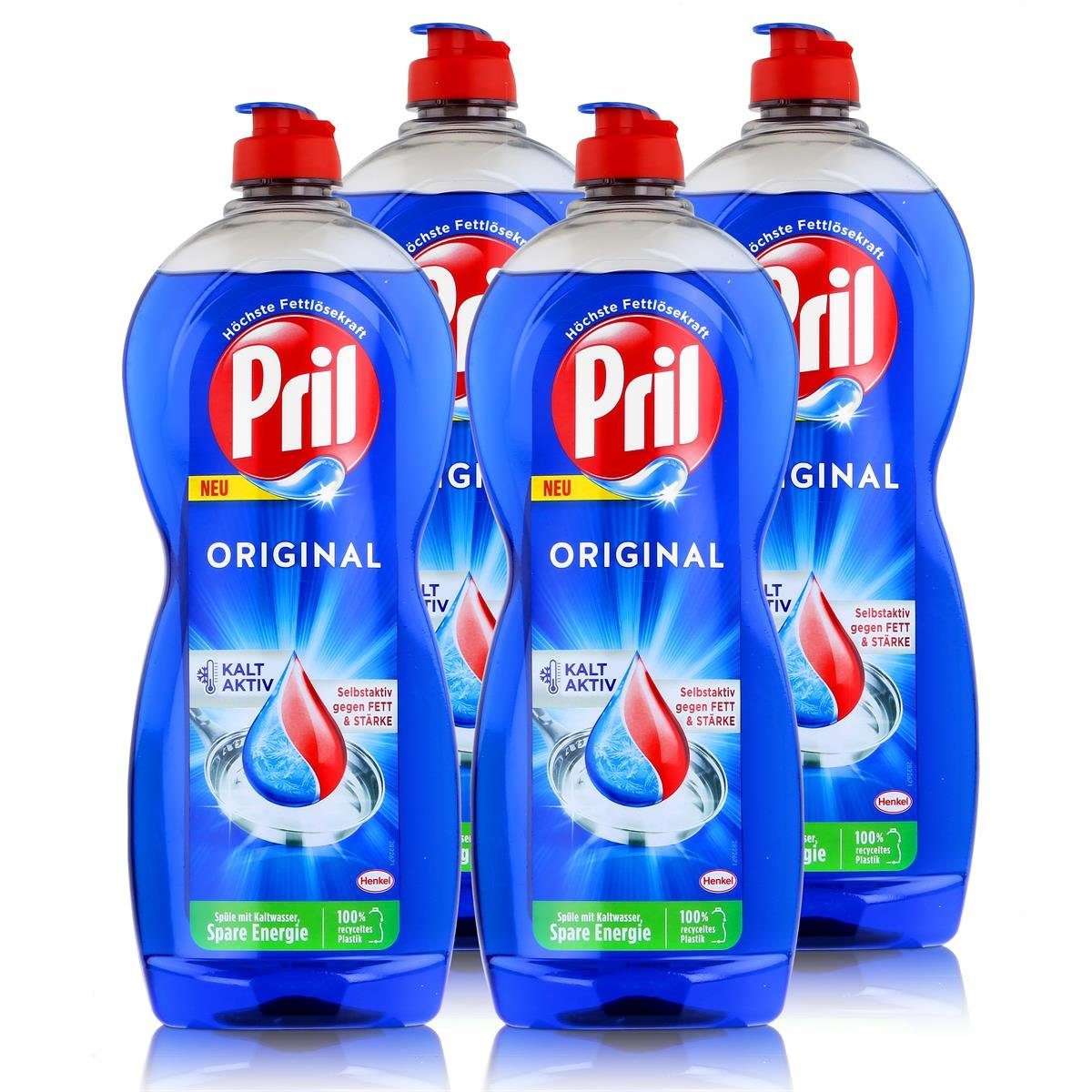 PRIL Pril Spülmittel Original 675ml - Hohe Fettlösekraft (4er Pack) Geschirrspülmittel