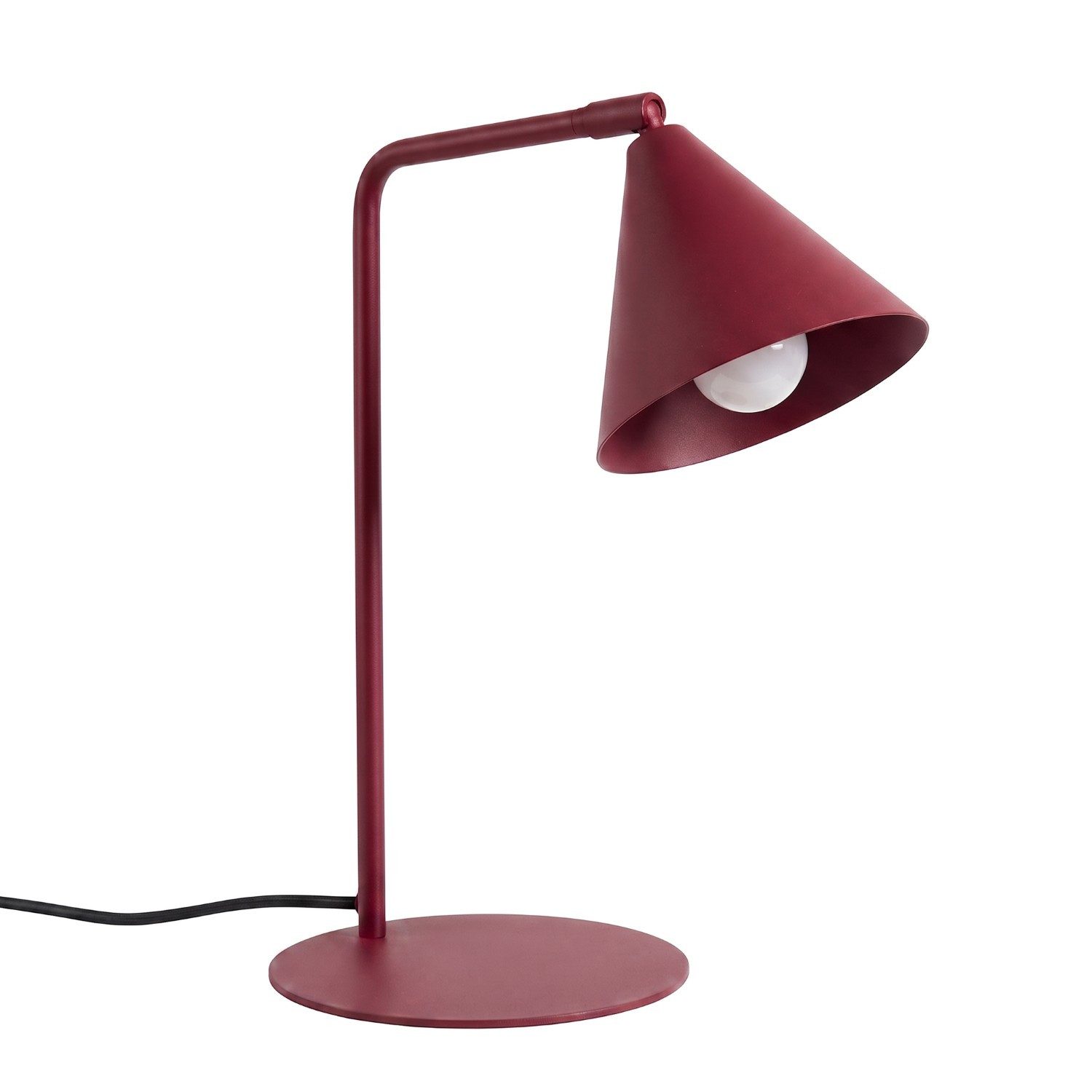 SOLLUX lighting Schreibtischlampe Schreibtischleuchte NOX burgund, Nicht enthalten