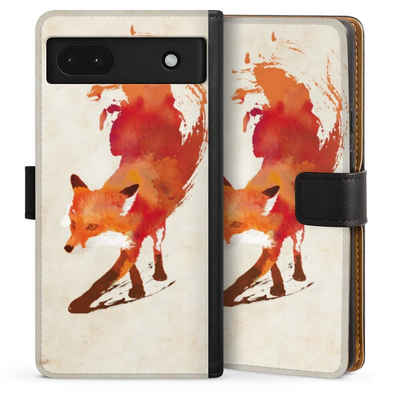 DeinDesign Handyhülle Fuchs Graphic Vulpes Vulpes, Google Pixel 6a Hülle Handy Flip Case Wallet Cover Handytasche Leder