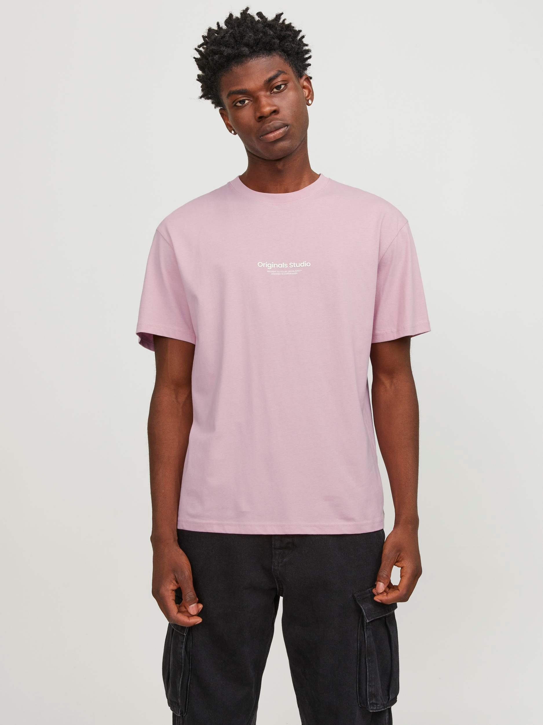 Jack & Jones Rundhalsshirt JORVESTERBRO TEE SS CREW NECK NOOS Pink Nectar