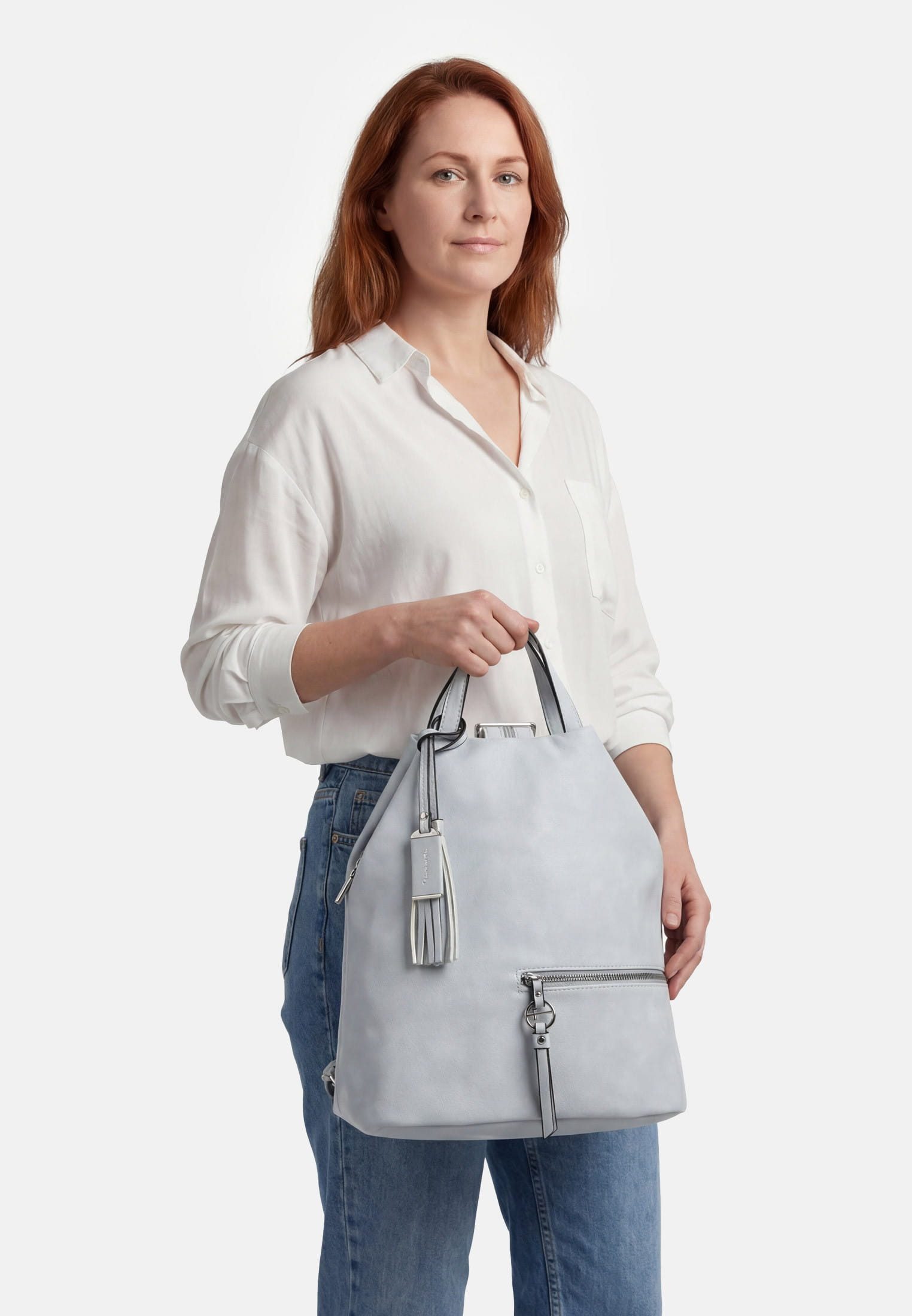 Tamaris Cityrucksack TAS Nele, Logo Anhänger