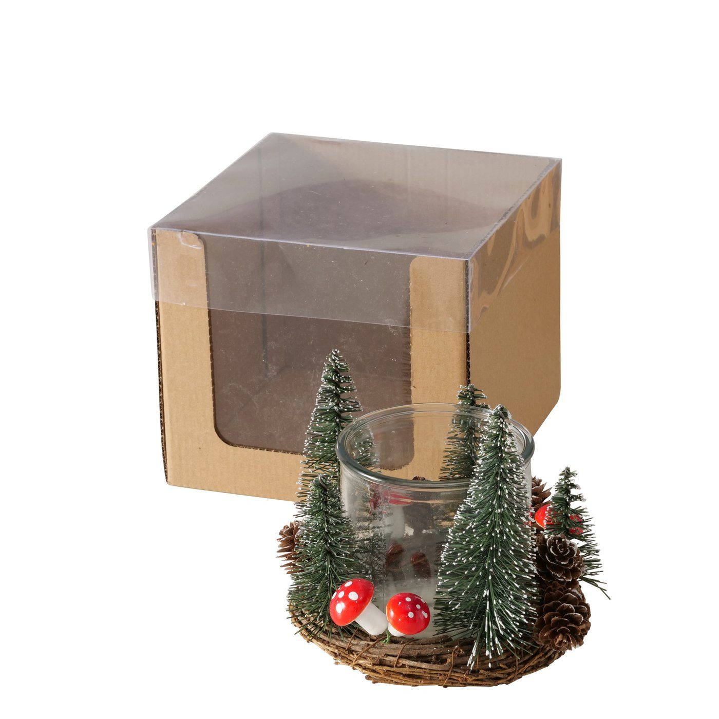 BOLTZE GRUPPE GmbH Kerzenlaterne Weihnachtlicher Kerzenhalter FAIRYTALE, H. 13,9 cm, weihnachtlicher Kerzenhalter