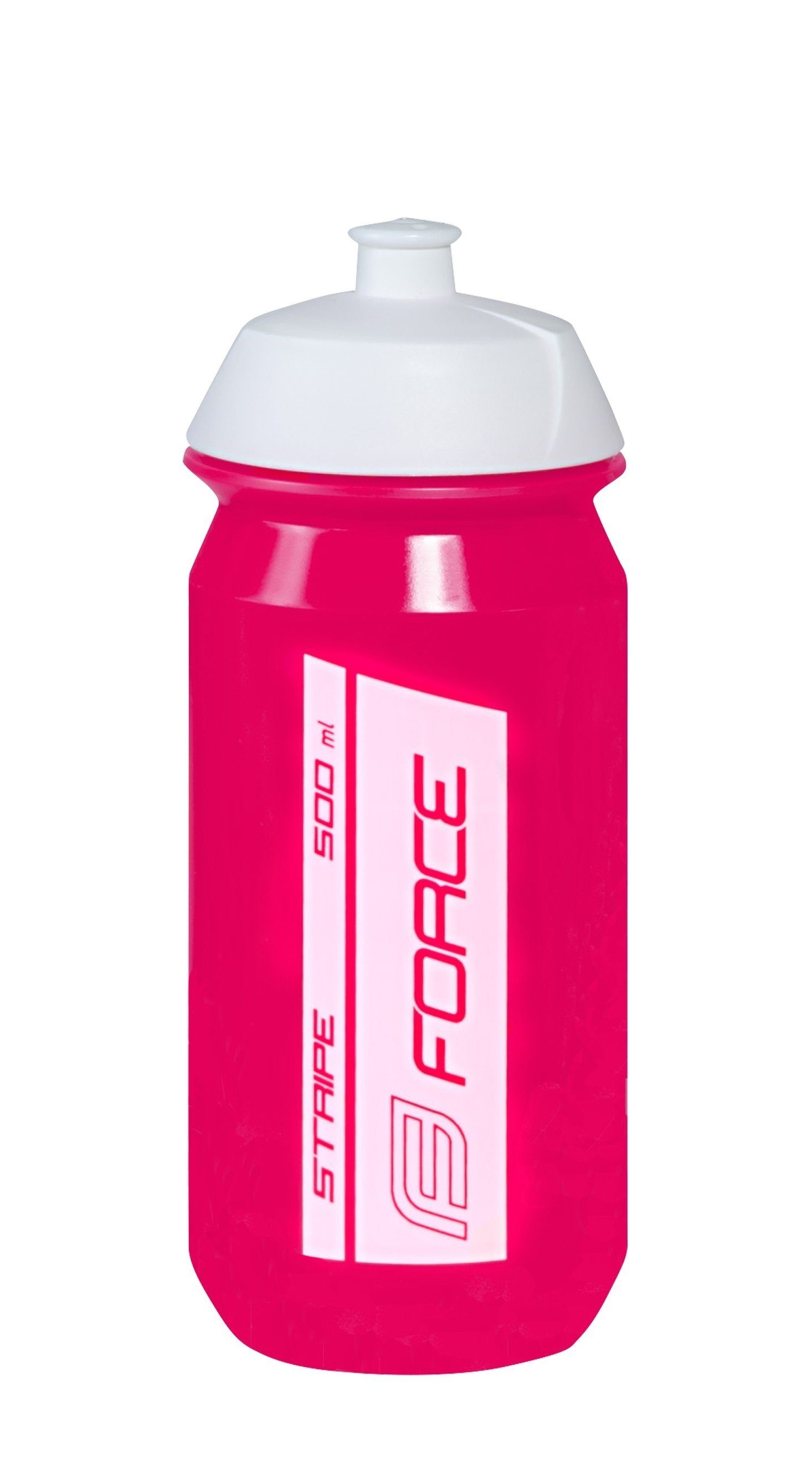 FORCE Trinkflasche Flasche FORCE STRIPE 0.5 l pink-weiss