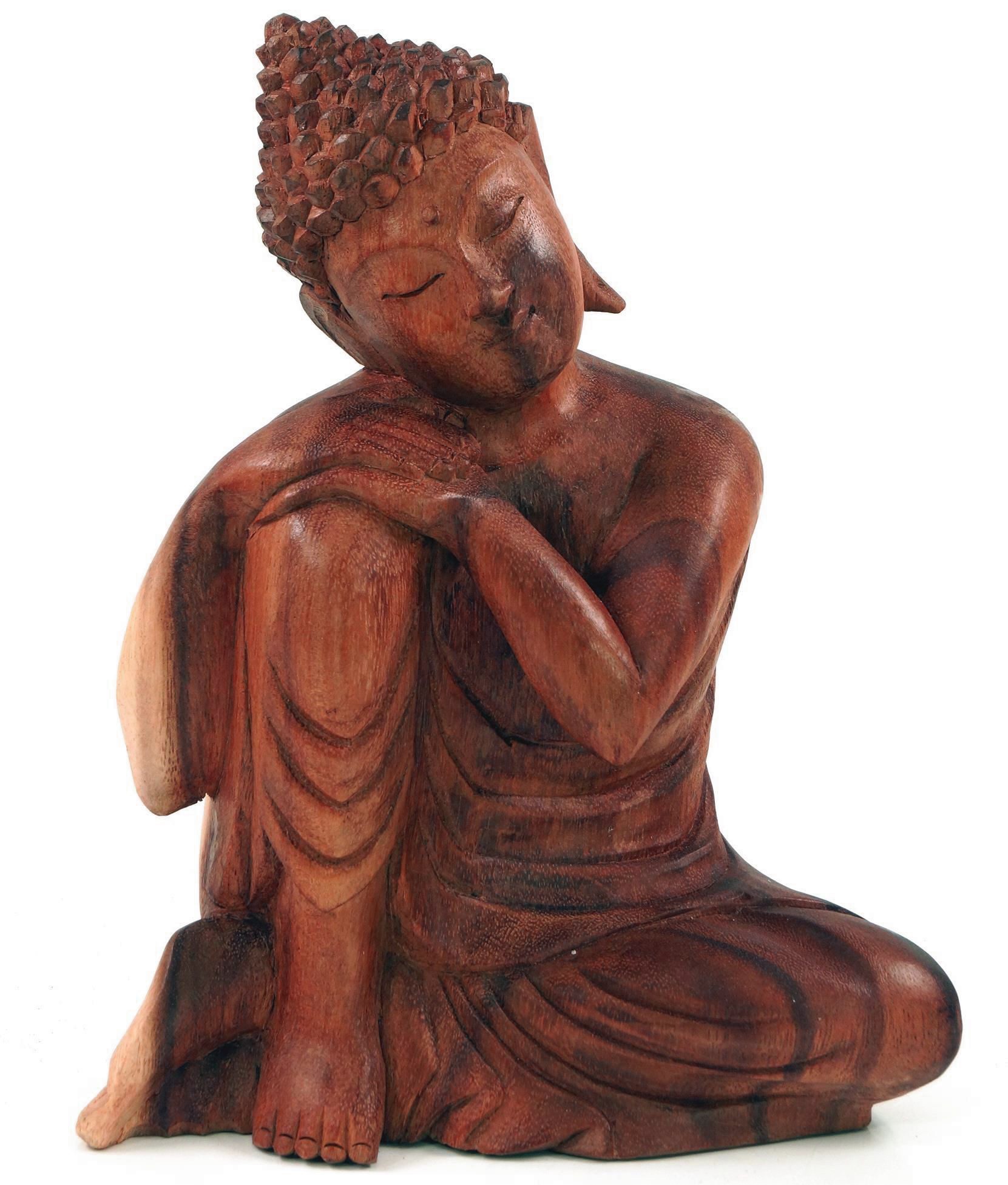 Buddhafigur Sitzender Buddha, Holzbuddha, Buddha Statue,..