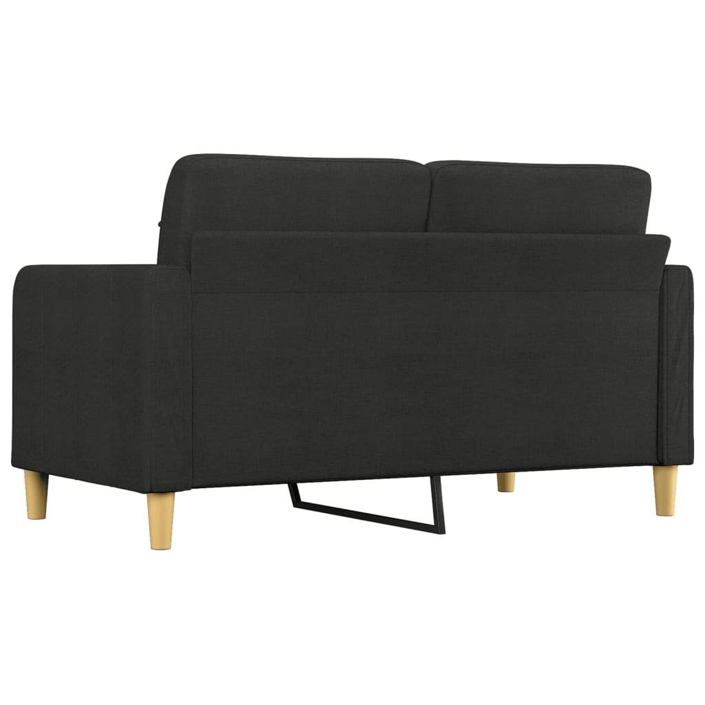 vidaXL Sofa 2-Sitzer-Sofa Schwarz 140 cm Stoff