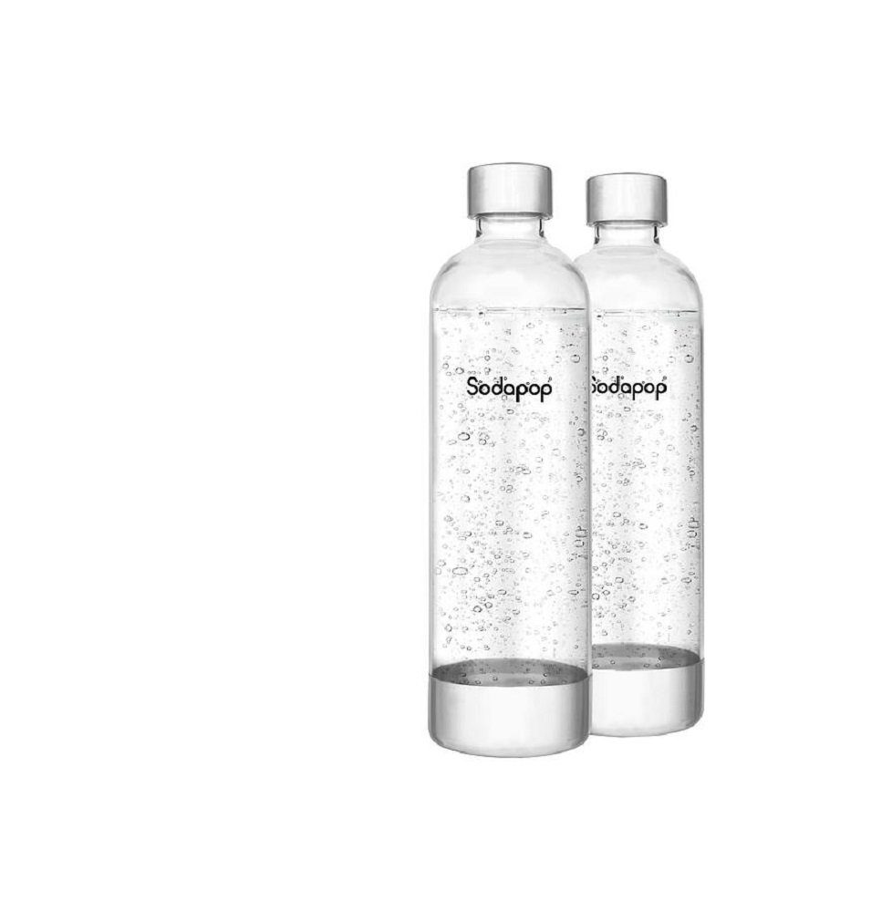 geruchs- (Set, Flasche), 2x 2er-Set geschmacksneutral 2-tlg., Flasche für Sodapop PET-Flaschen Wassersprudler und 0,85L Cooper,
