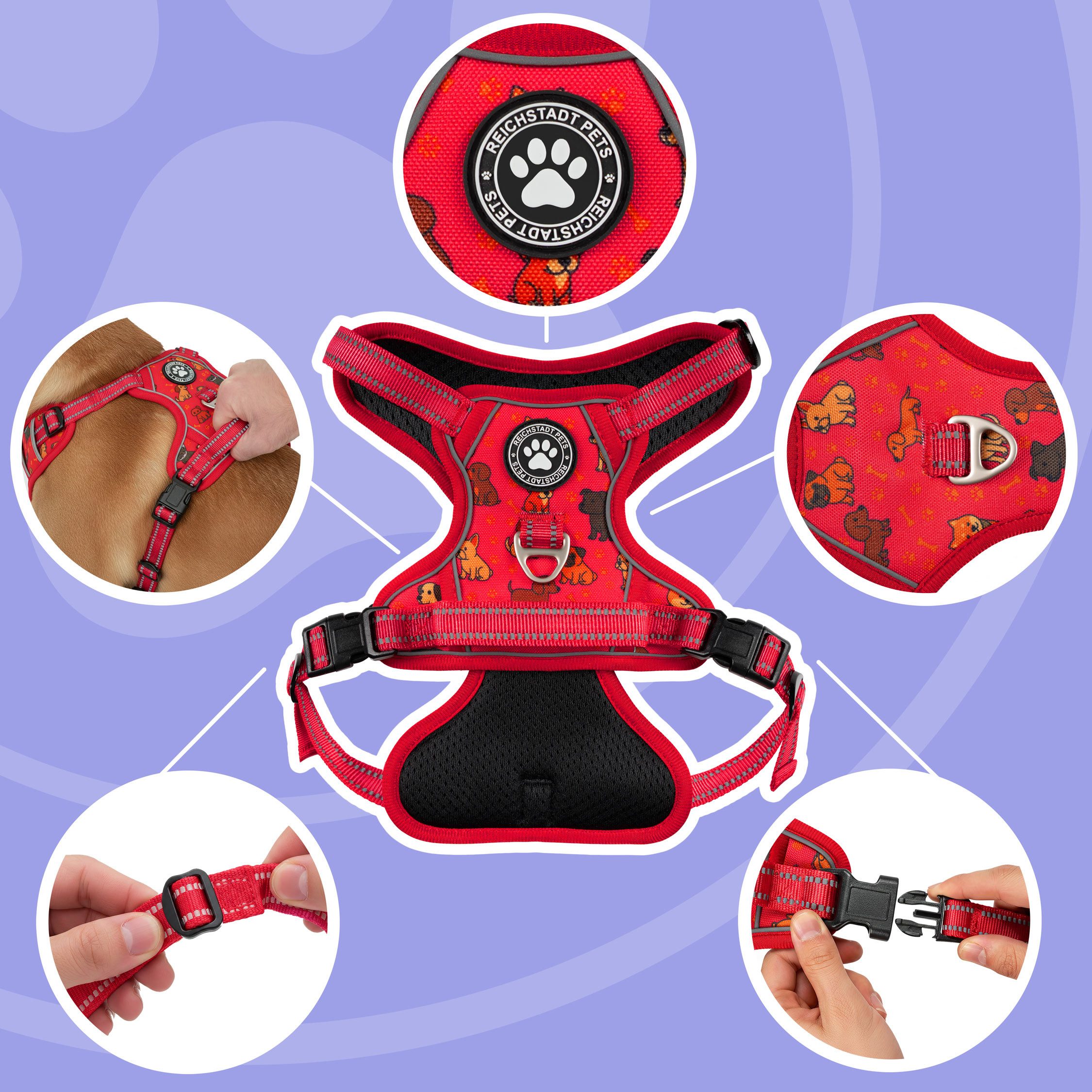 Reichstadt Hunde-Geschirr RS Pets Hundegeschirr & Leinen Set 25RSP083-4, Polyester, atmungsaktives Netzgewebe und robuster Oxford-Stoff