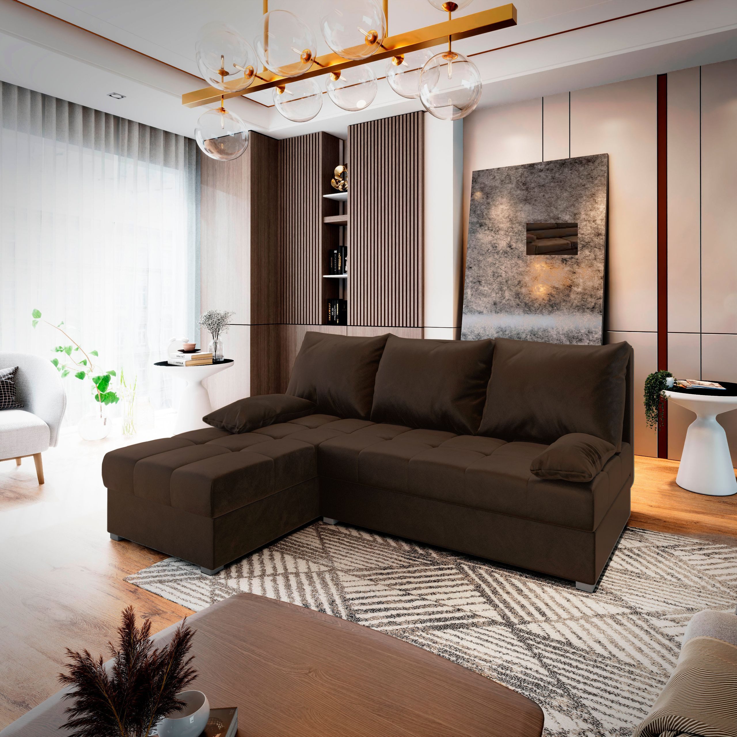 Masseno Ecksofa RITA mit Schlaffunktion L-Form, günstig online kaufen