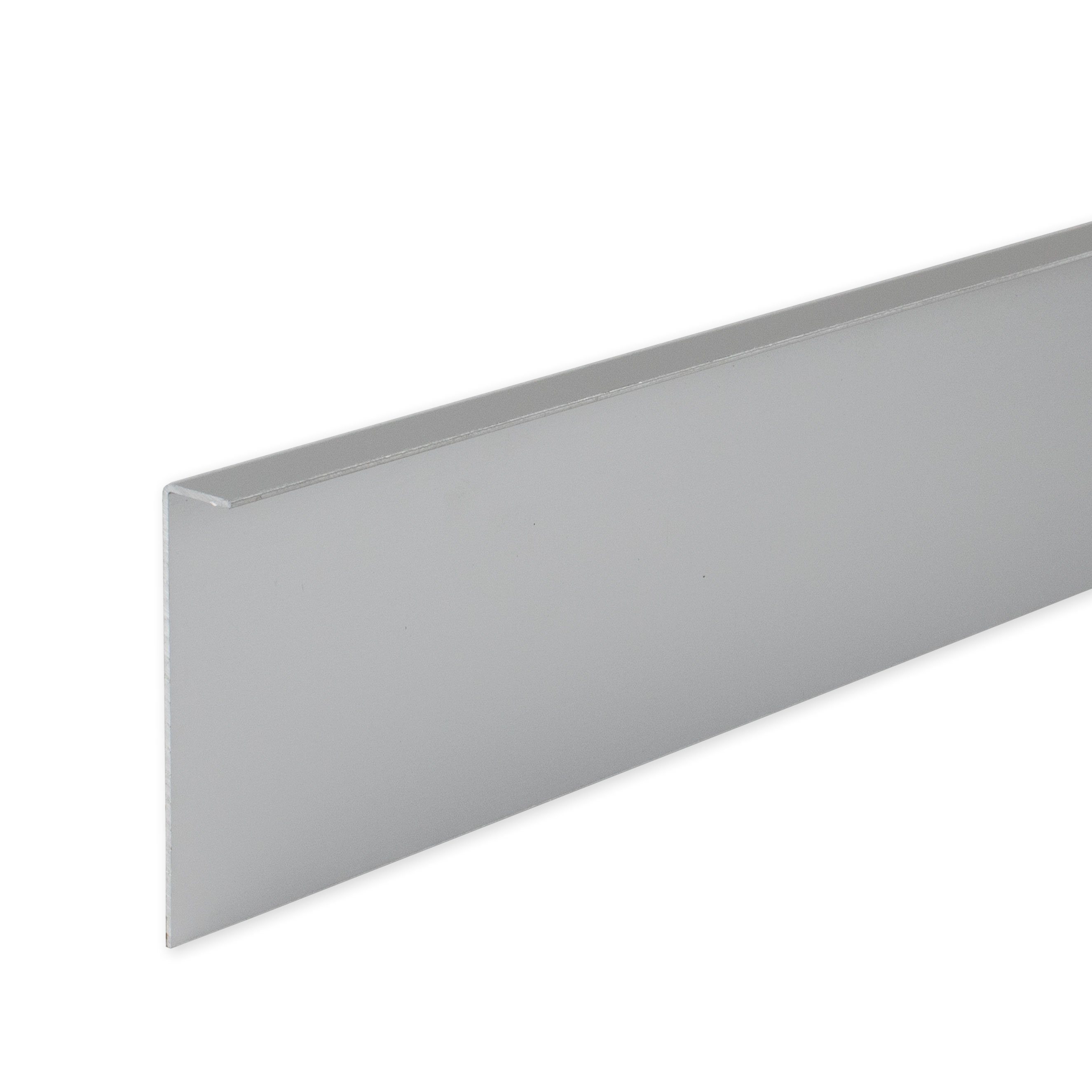 PROVISTON Sockelleiste Aluminium, 60 x 11 x 2500 mm, Silber, Metall Sockelleiste